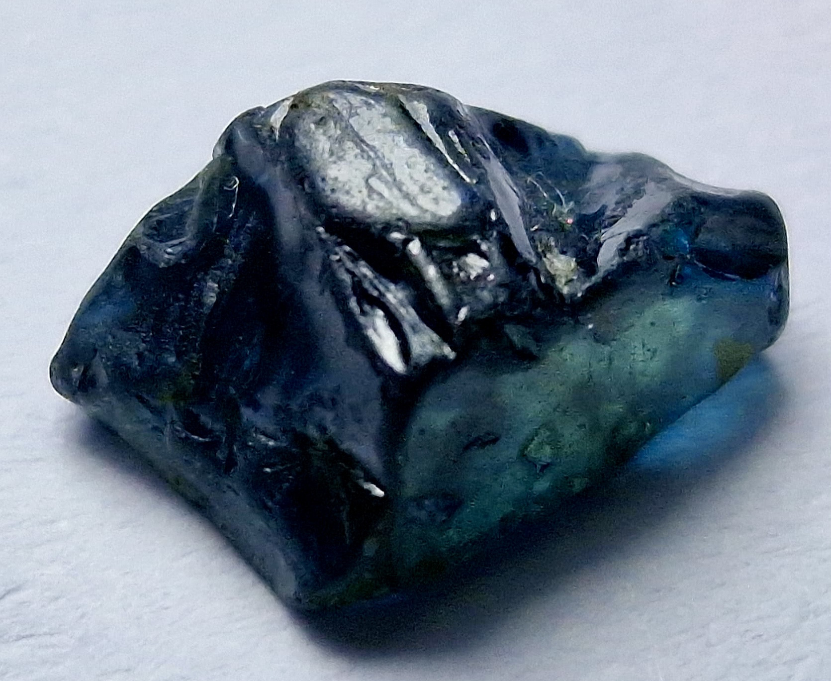 2.8 Peacock Blue Sapphire Rough Eye Clean from Nigeria