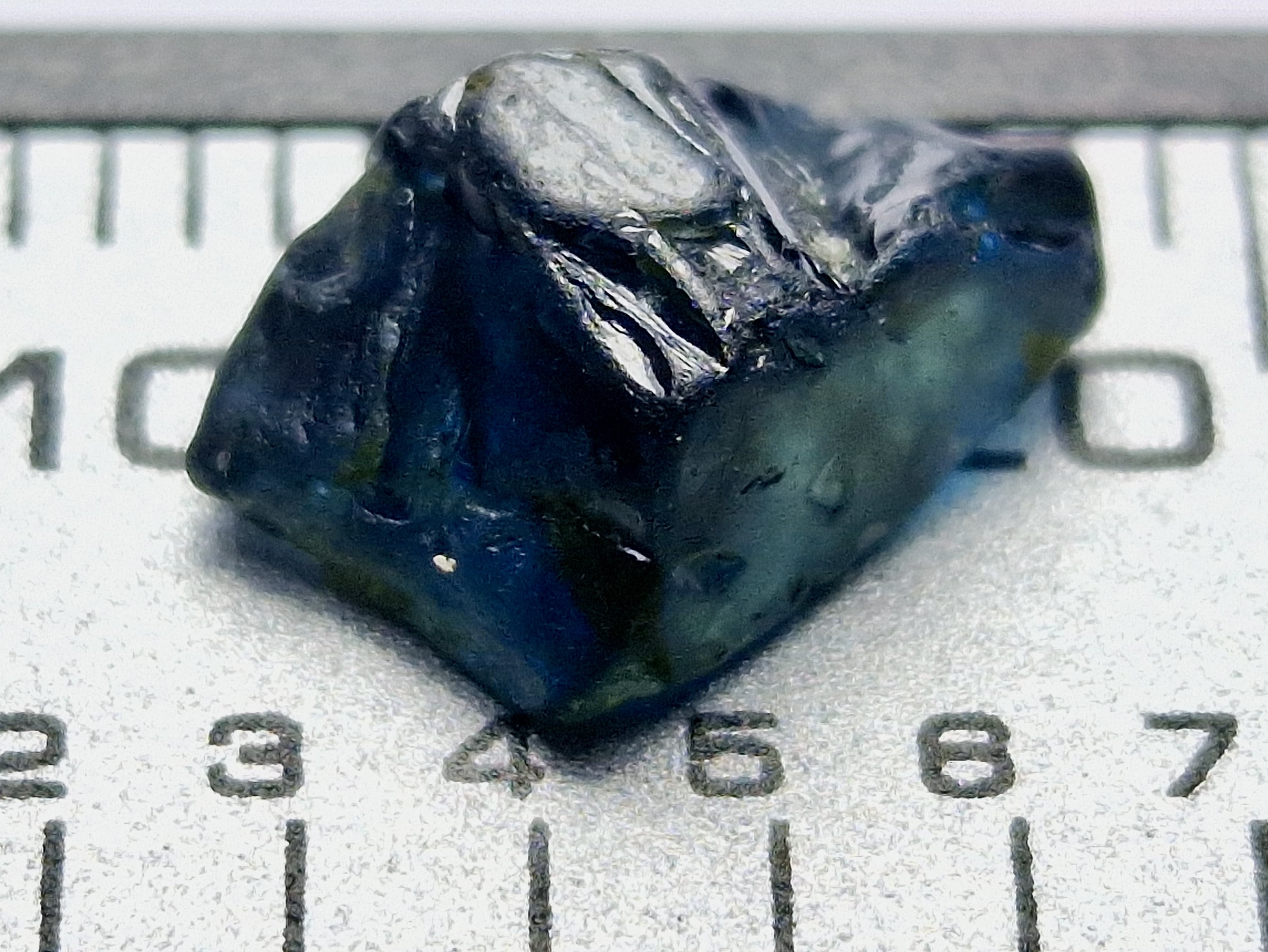 2.8 Peacock Blue Sapphire Rough Eye Clean from Nigeria