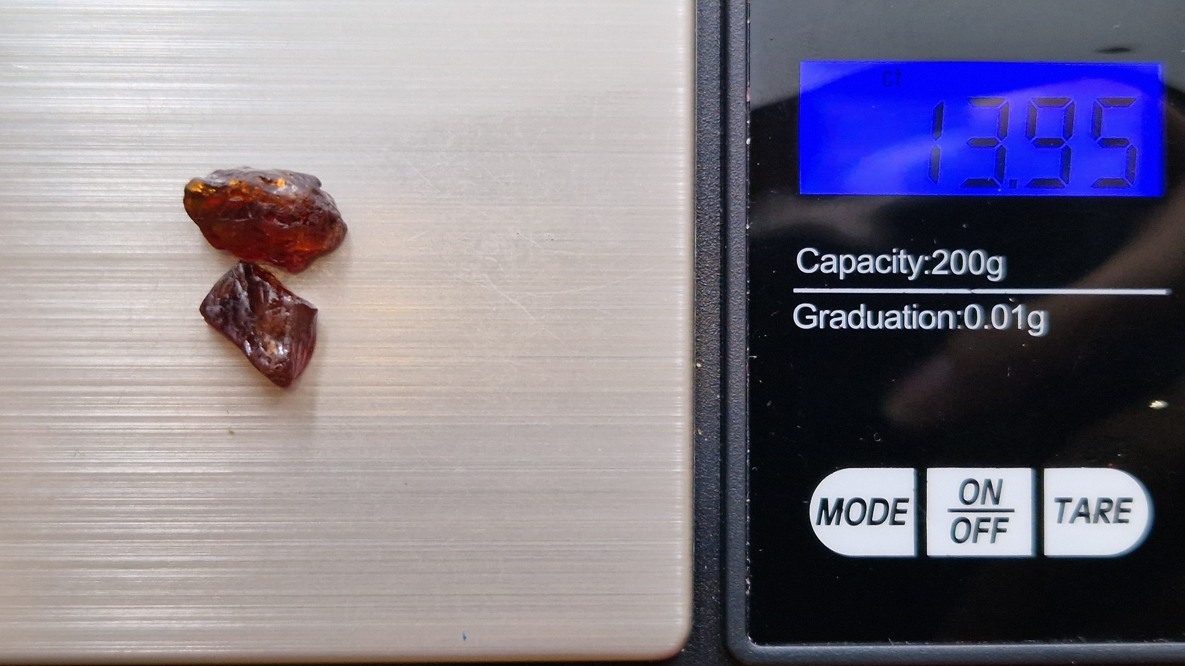 Fanta Spessartite Garnet Rough 13.95 carats from Nigeria