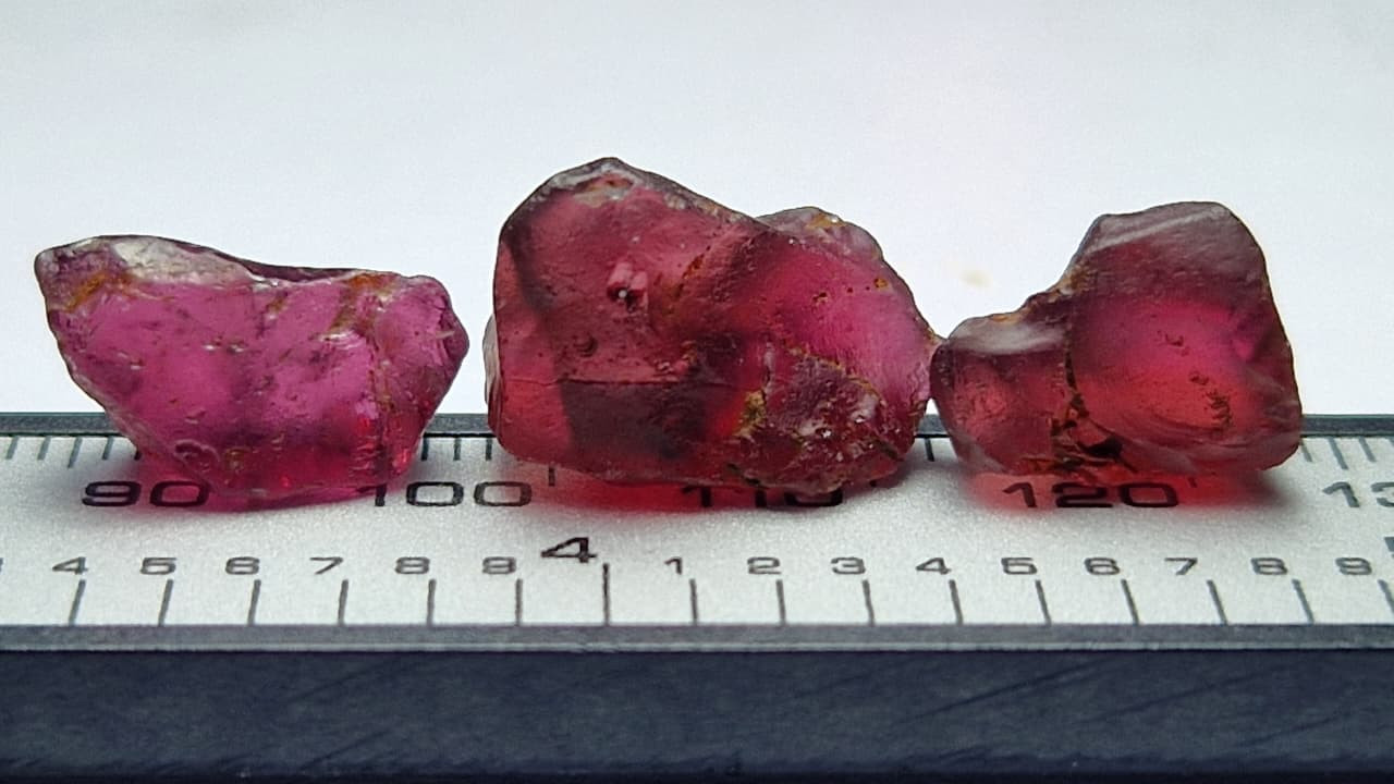 22.20 Carat Malaya Garnets Facet Rough from Tanzania