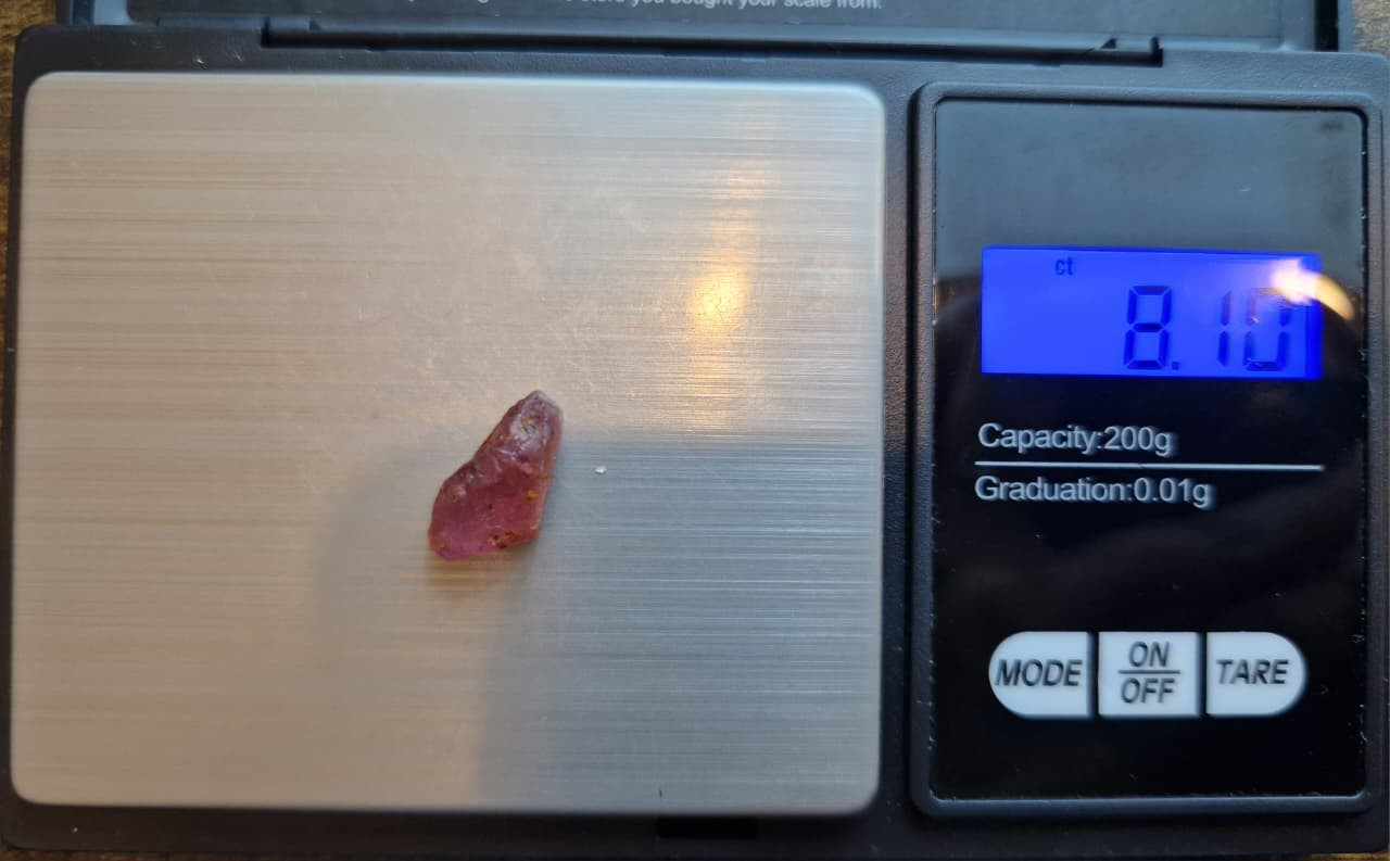 8.10 Carat Bubblegum Pink Tourmaline Rough from Nigeria