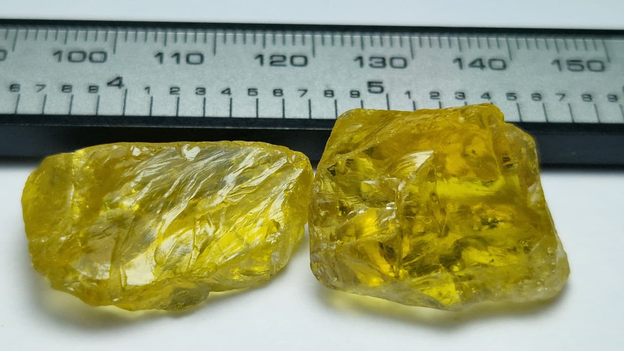 72.55 Carat Citrine Pair from Nigeria