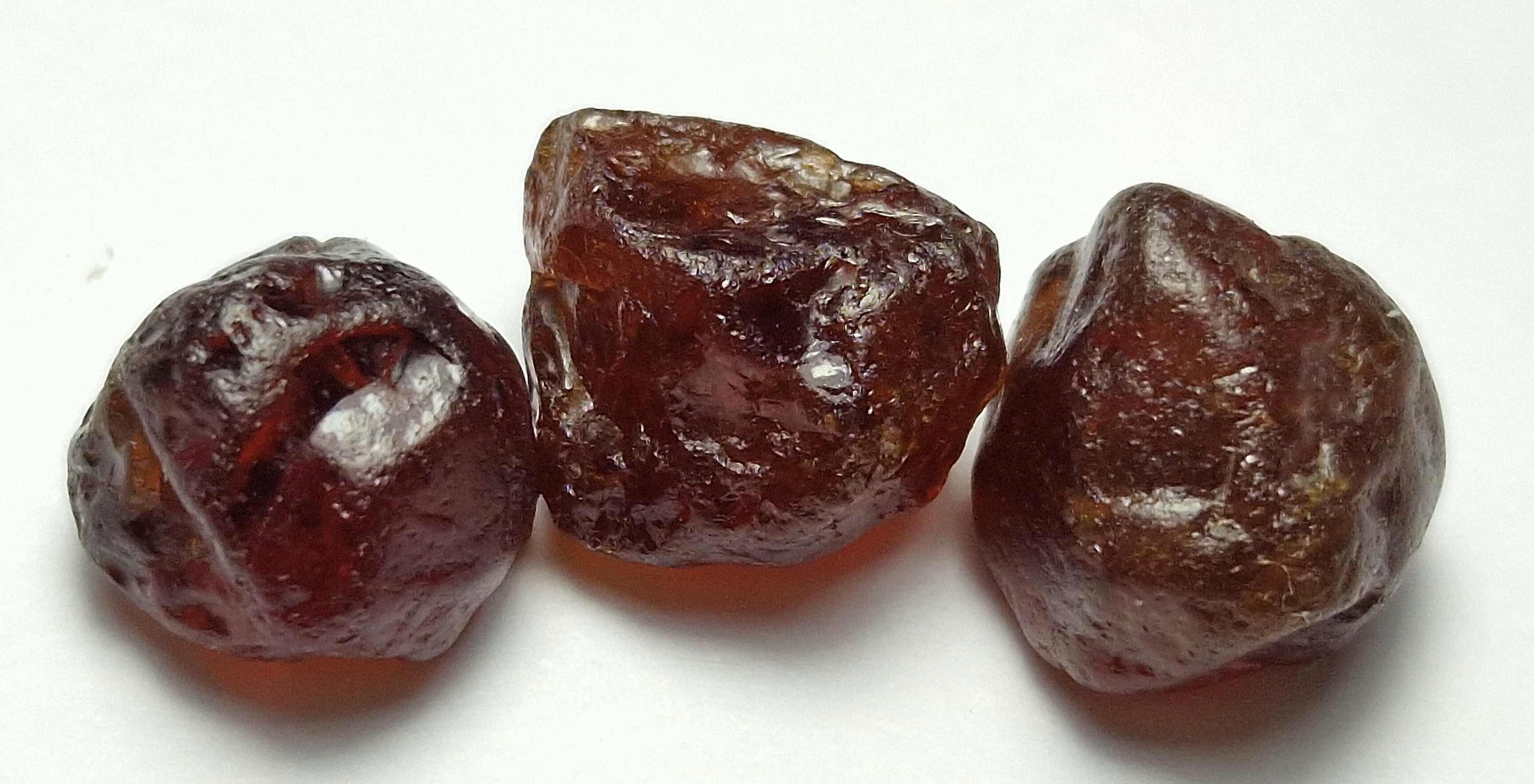 3 Pieces 19.4 Ct. Spessartite Garnets Facet Rough from Nigeria