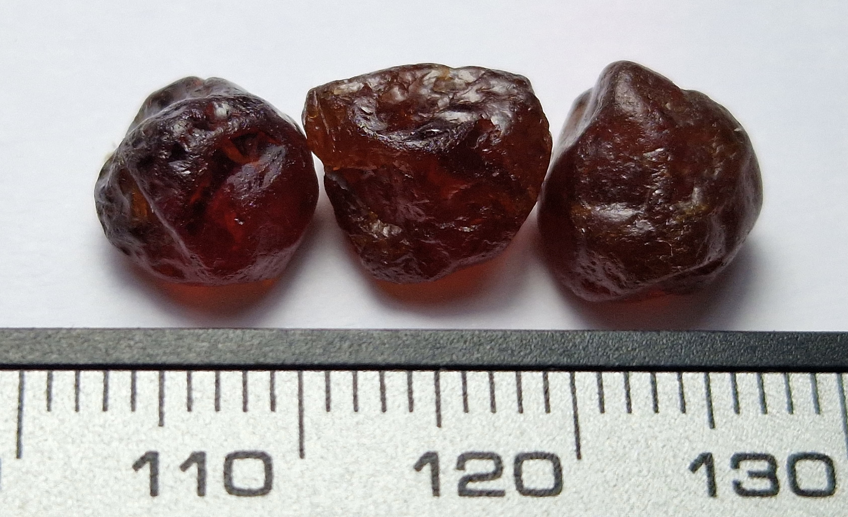 3 Pieces 19.4 Ct. Spessartite Garnets Facet Rough from Nigeria