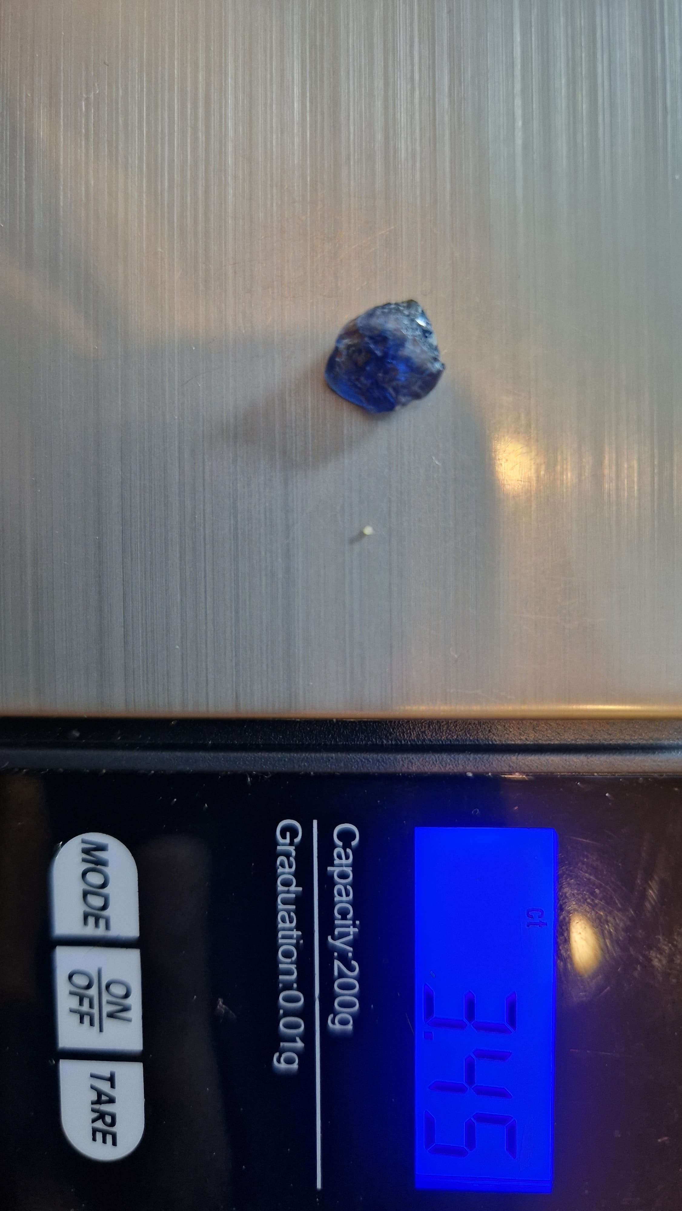 3.4 Ct. Royal Blue Sapphire Facet  Rough from Nigeria