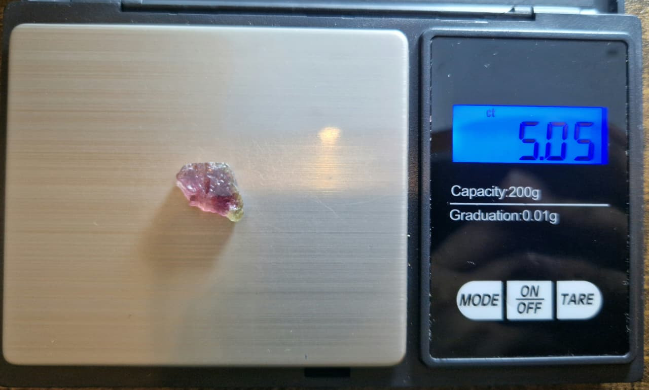 5.05 Carat Pink Tourmaline Facet Rough from Nigeria