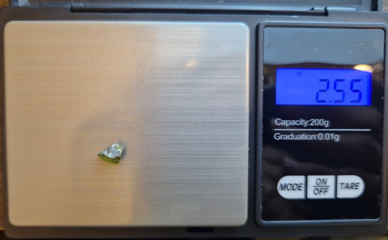 2.55 Carat Mint Green Sapphire Facet rough from Nigeria