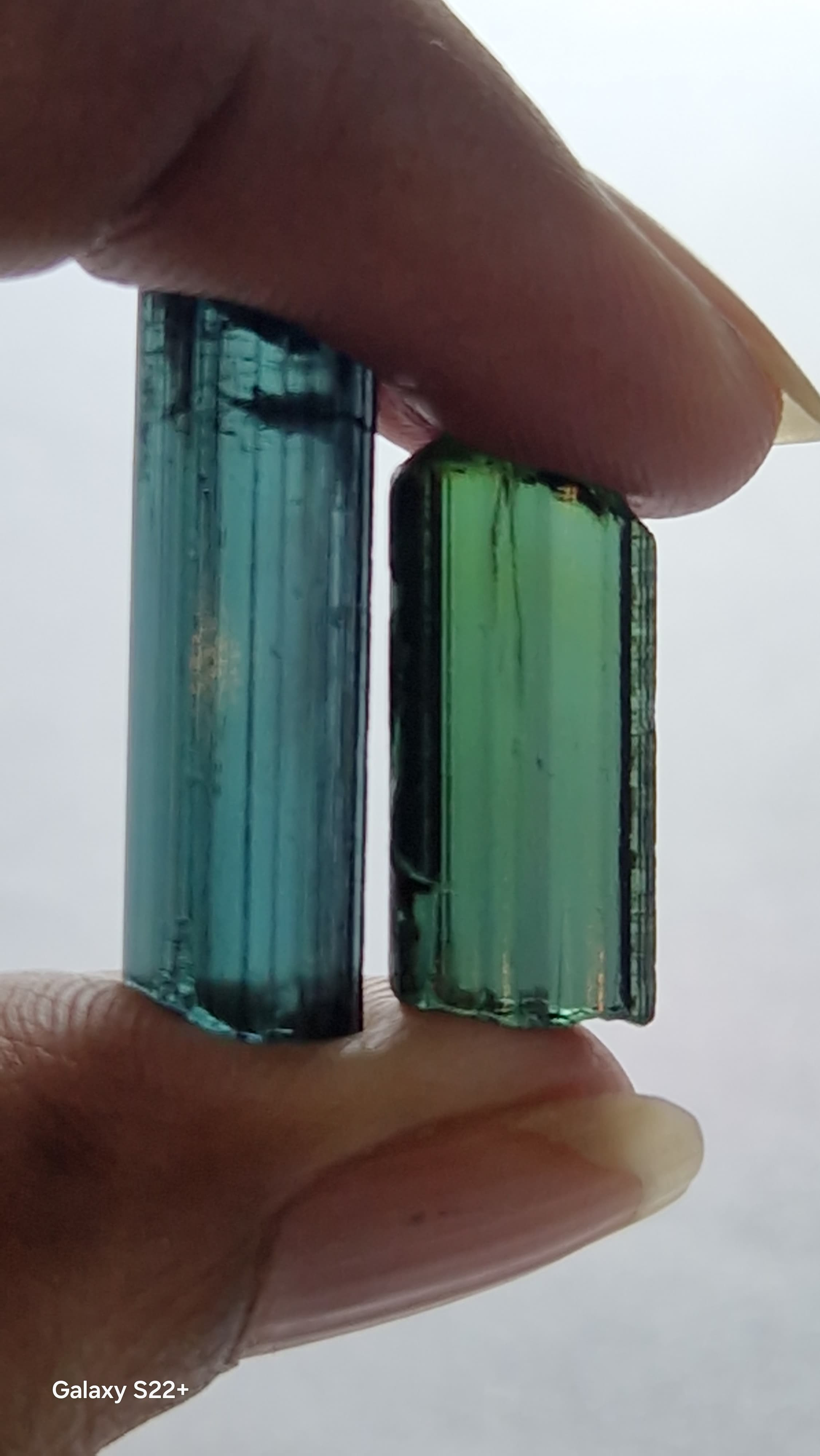 15.15 Ct. Blue and Green Tourmaline Facet Rough from Nigeria