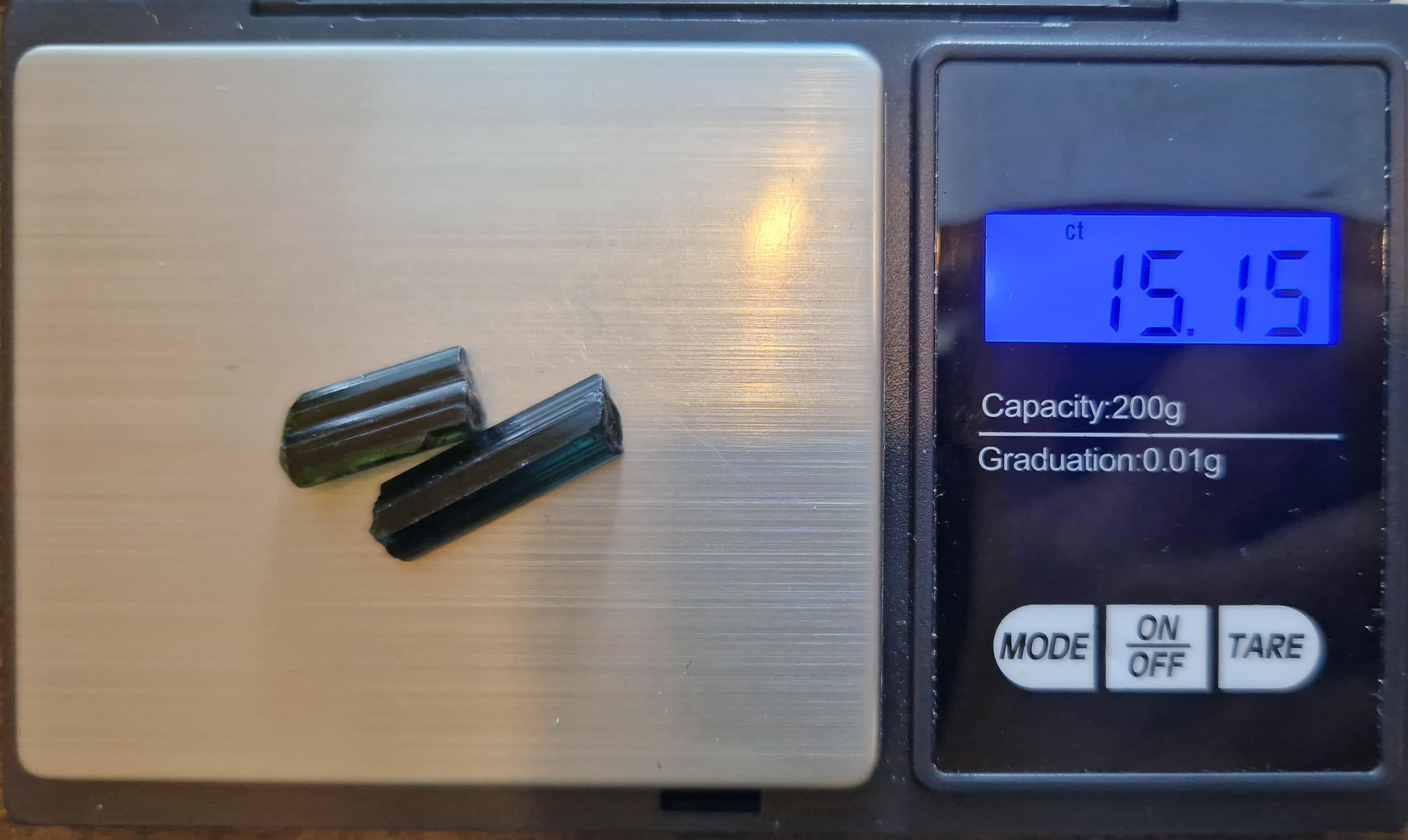 15.15 Ct. Blue and Green Tourmaline Facet Rough from Nigeria