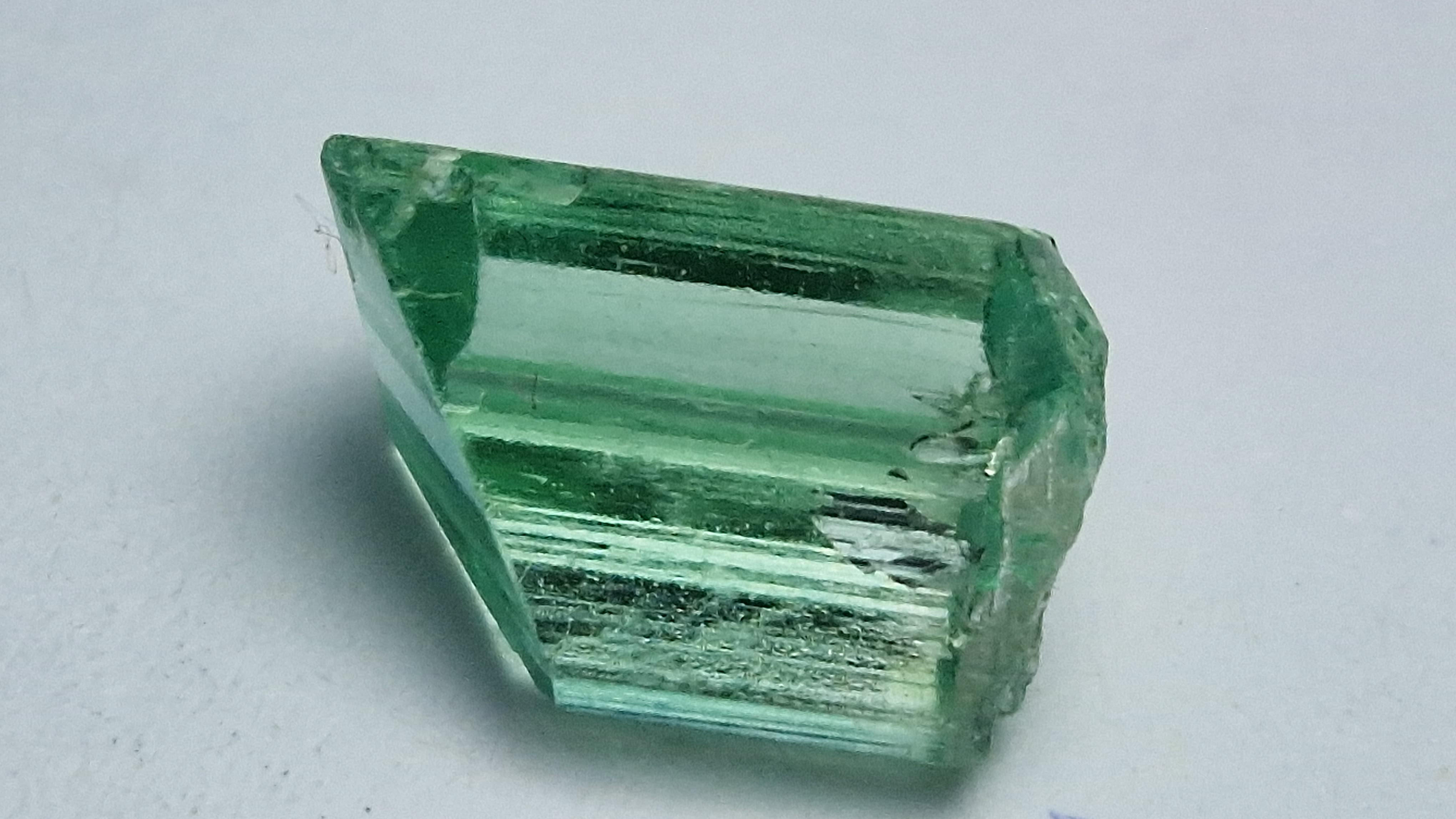 3 Ct. Eye Clean Lagoon Green Tourmaline Facet Rough from Nigeria