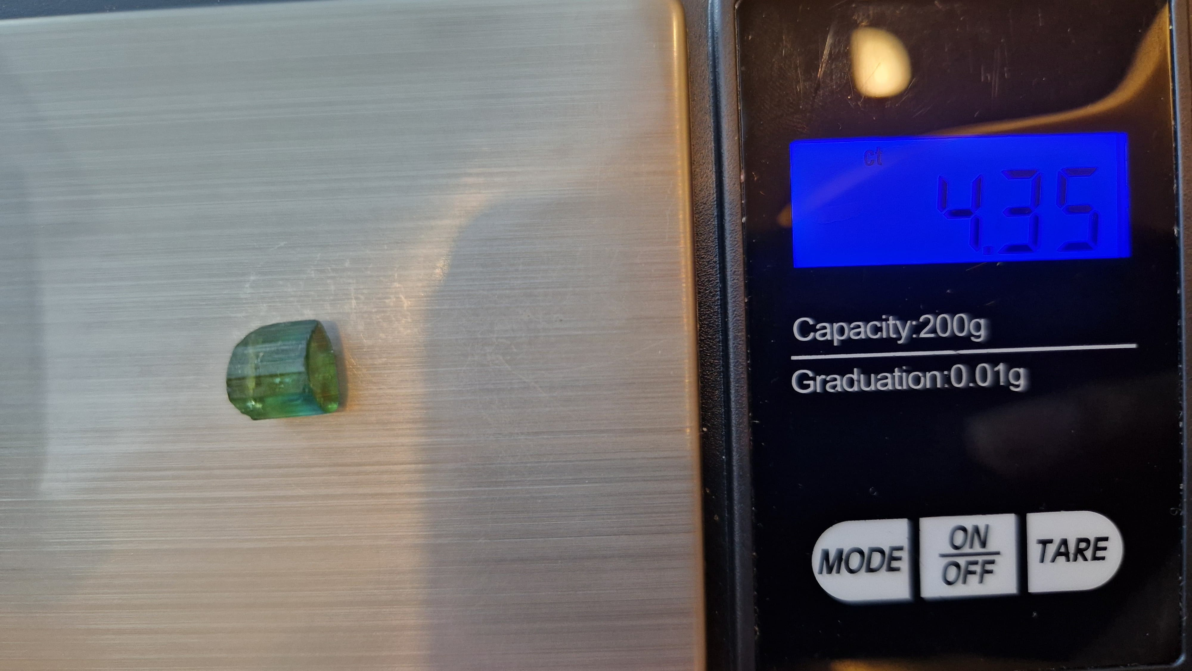 4.3 Ct. Oceanic Blue & Lush Green Bicolor Tourmaline from Nigeria