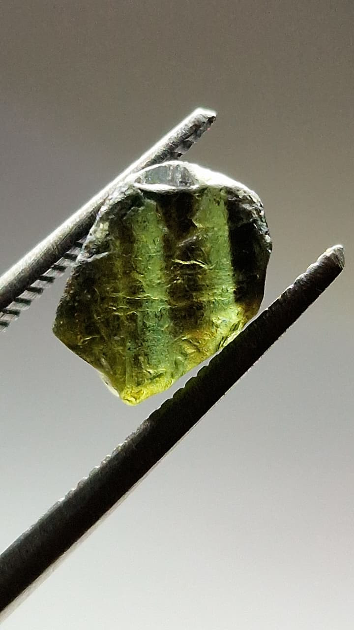 3.35 Ct. Vivid Green Sapphire Facet Rough from Nigeria