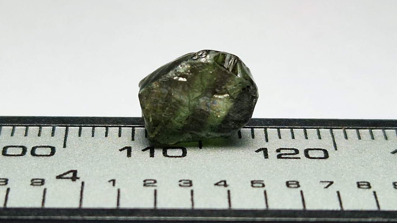 3.35 Ct. Vivid Green Sapphire Facet Rough from Nigeria