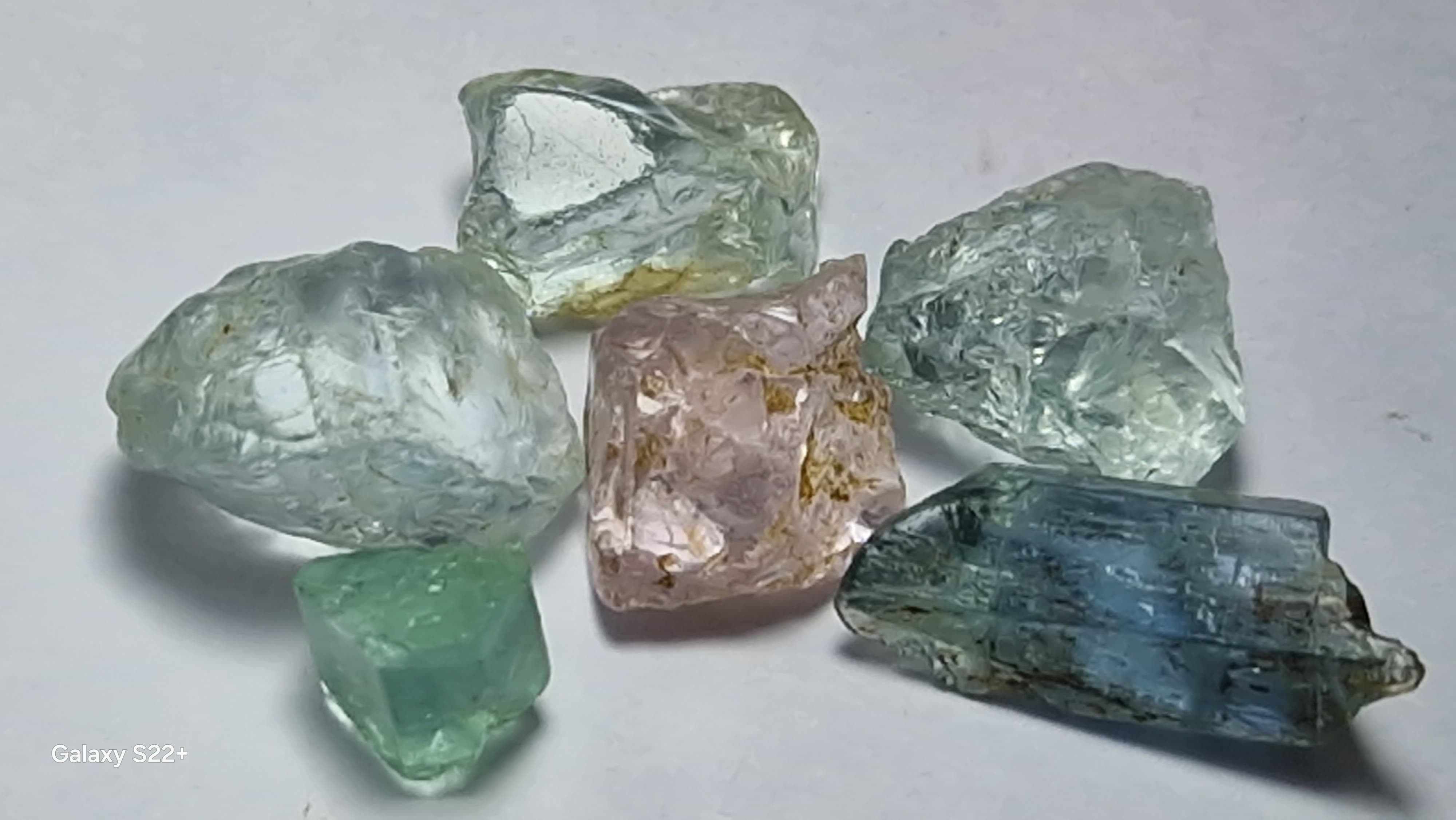 34.5 Ct. Mix Beryl Facet Rough from Nigeria