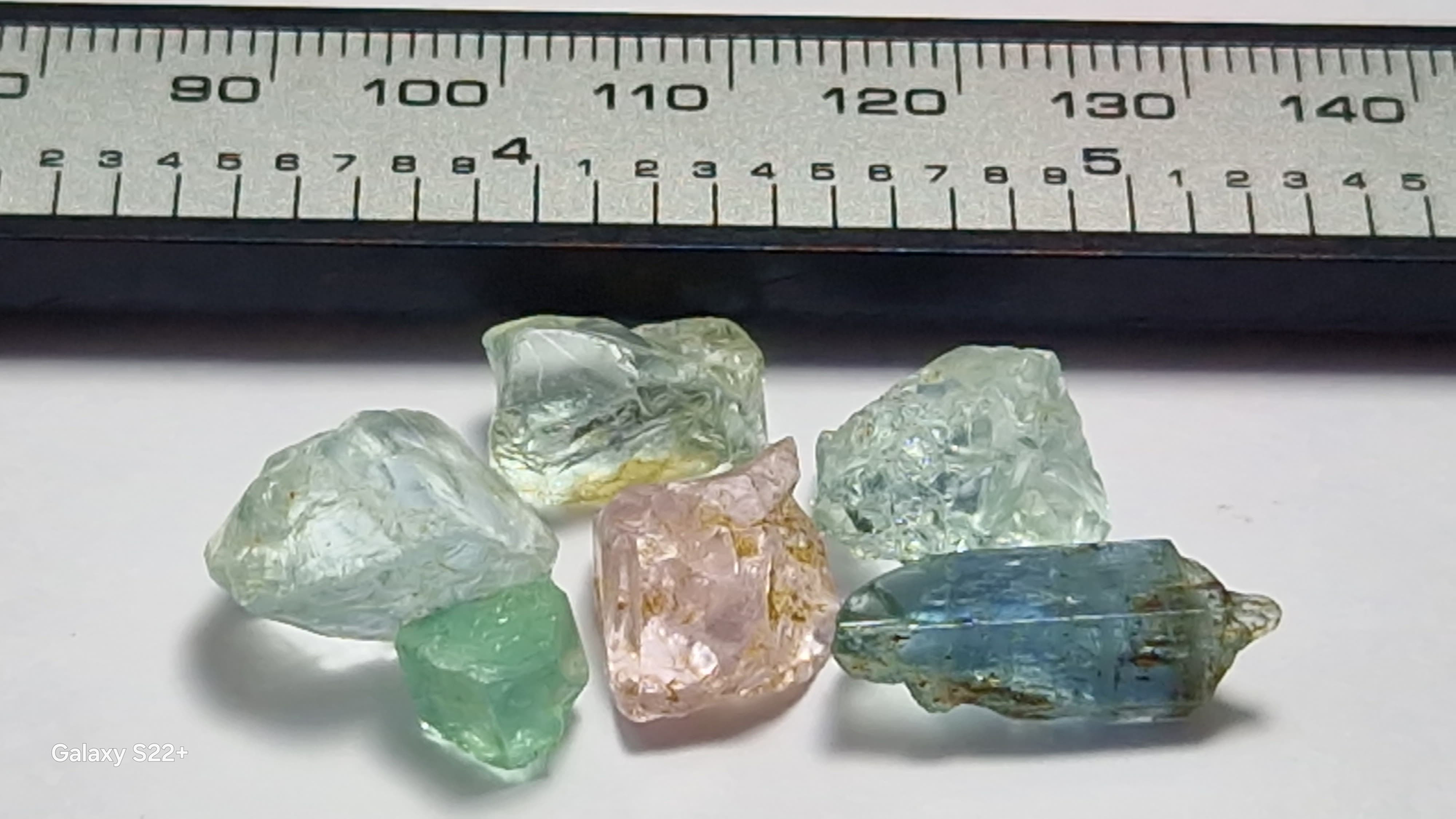 34.5 Ct. Mix Beryl Facet Rough from Nigeria