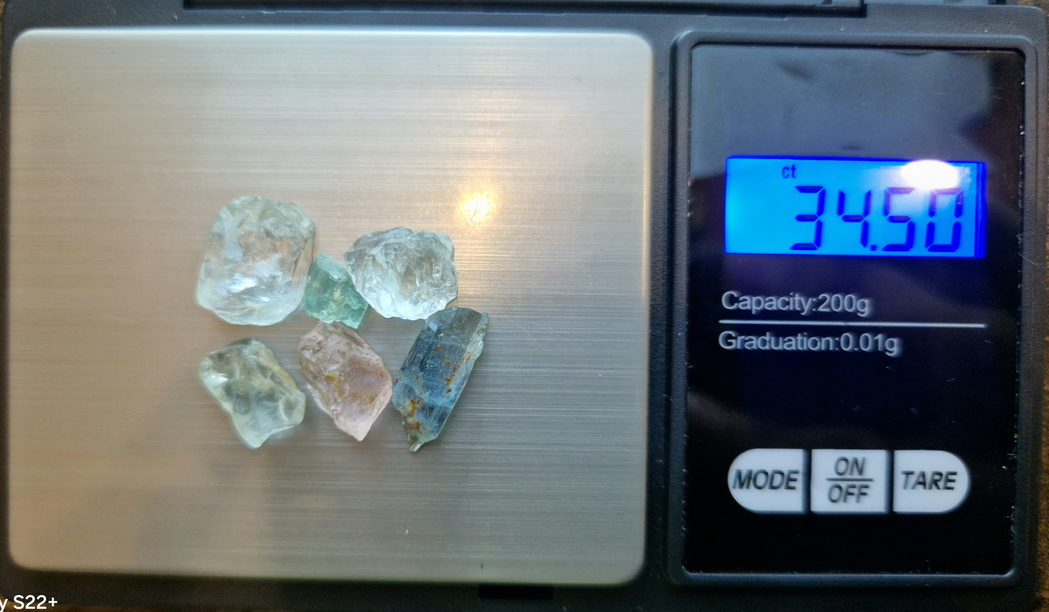34.5 Ct. Mix Beryl Facet Rough from Nigeria