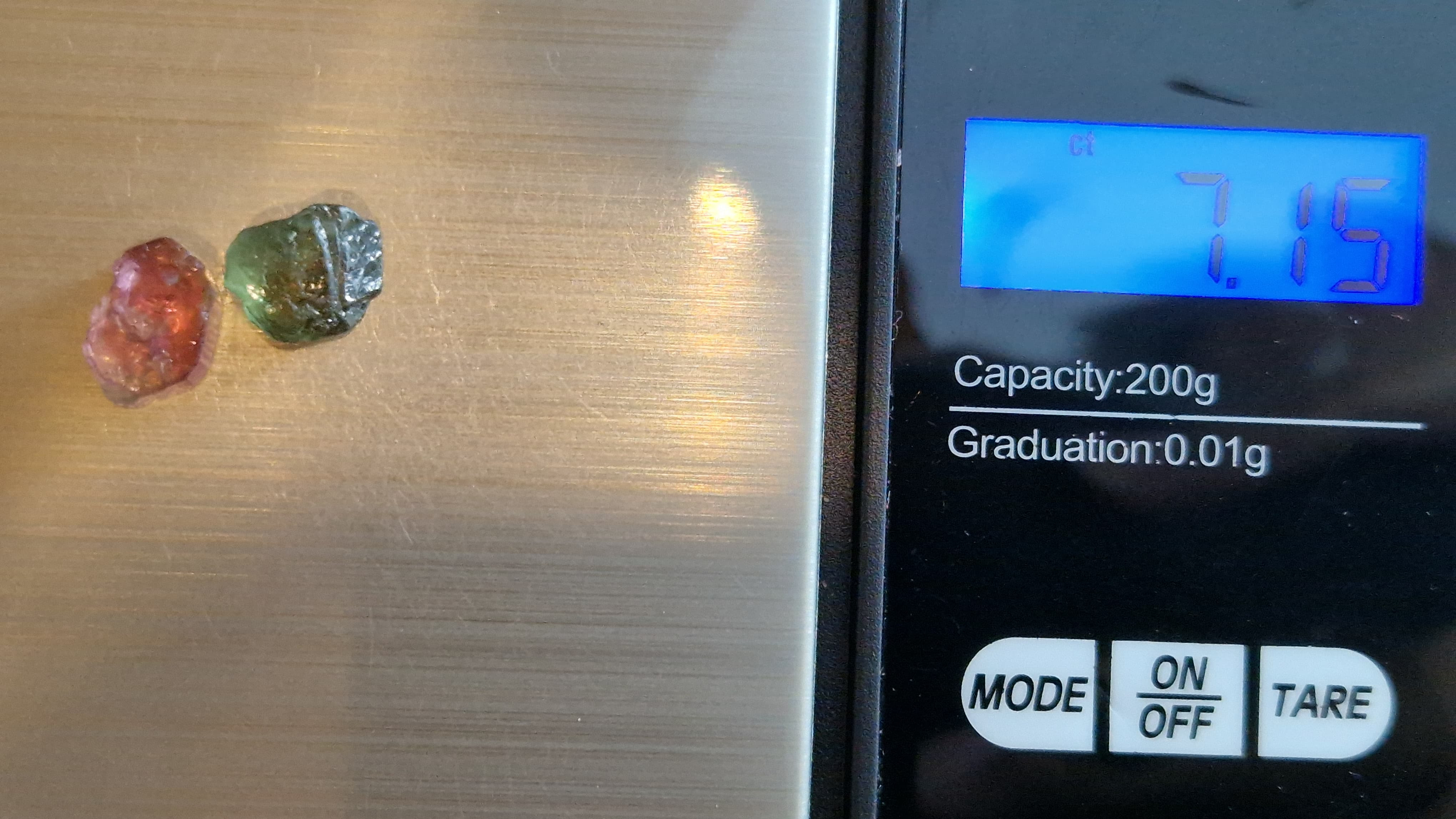 Natural Nigerian Tourmaline Pair totaling 7.15 Ct.