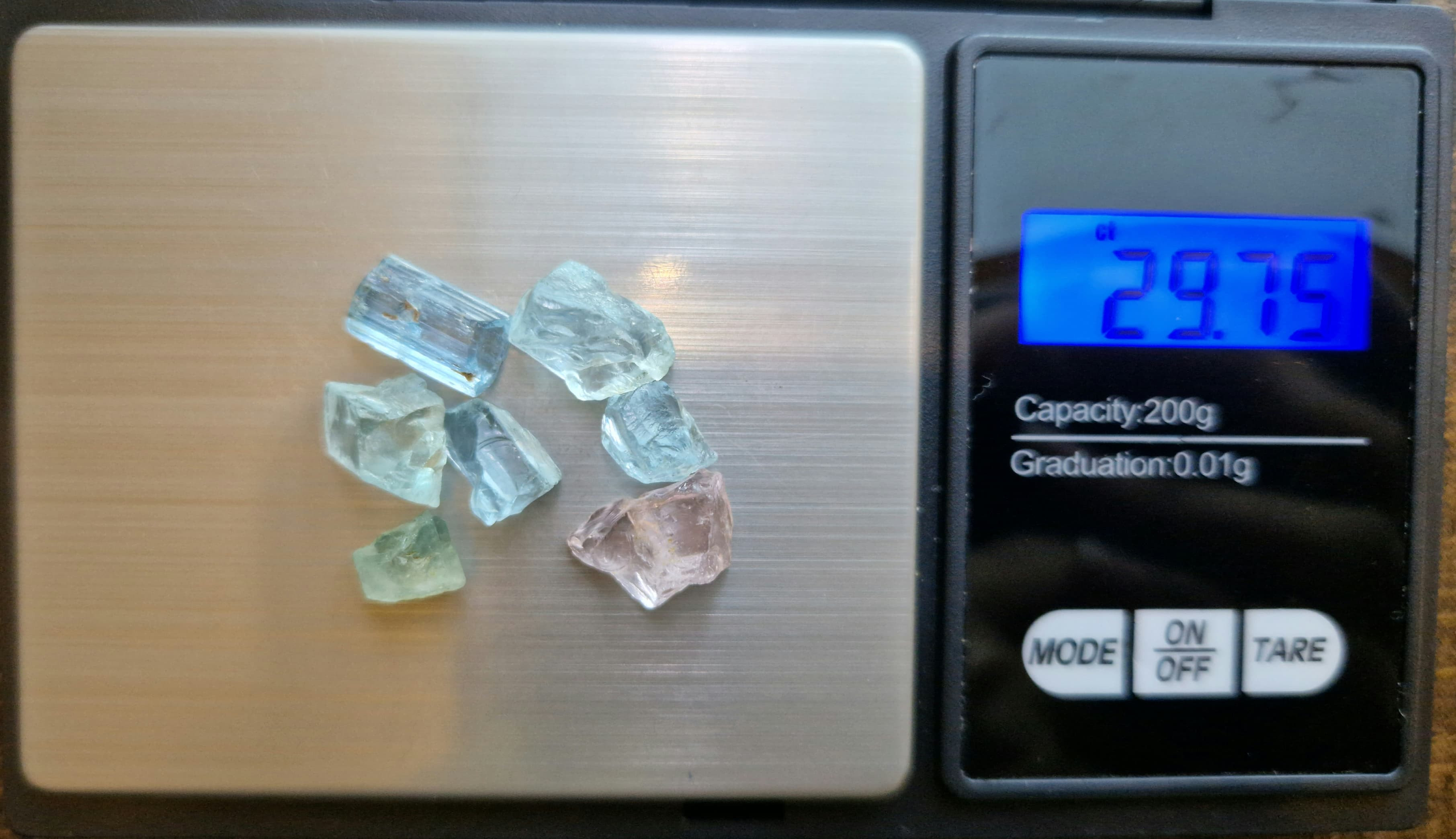 29.70 Ct. Mix Beryl Facet Rough from Nigeria