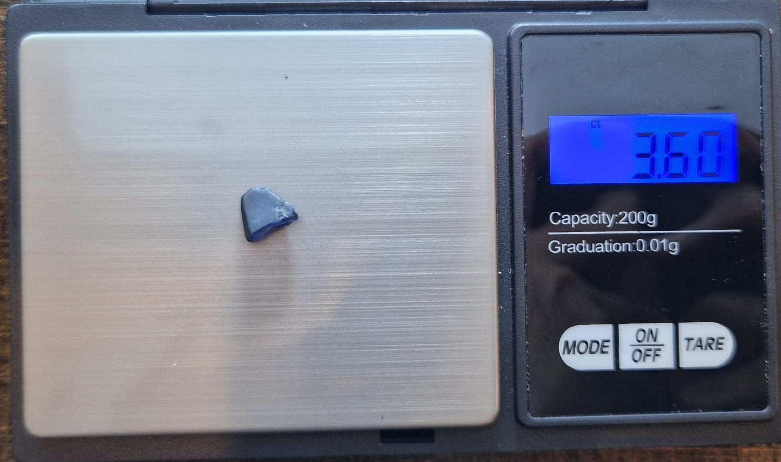 3.60 Ct. Blue Sapphire Facet Rough from Nigeria