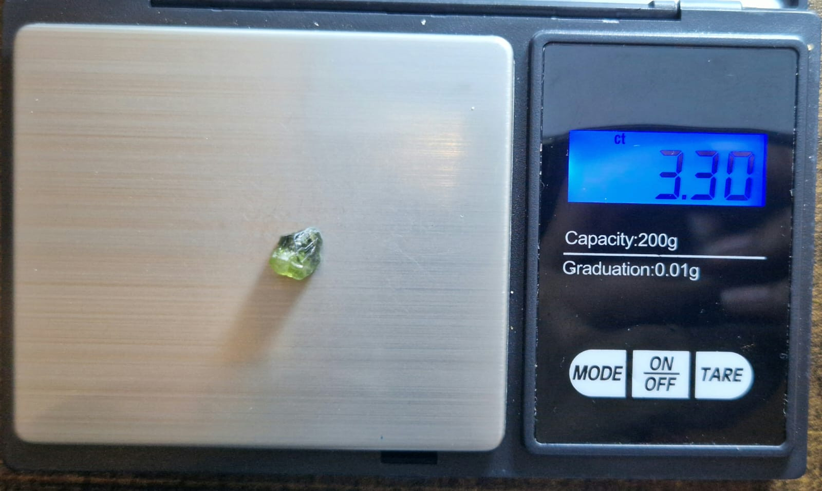 3.30 Ct. Green Sapphire Facet Rough from Nigeria