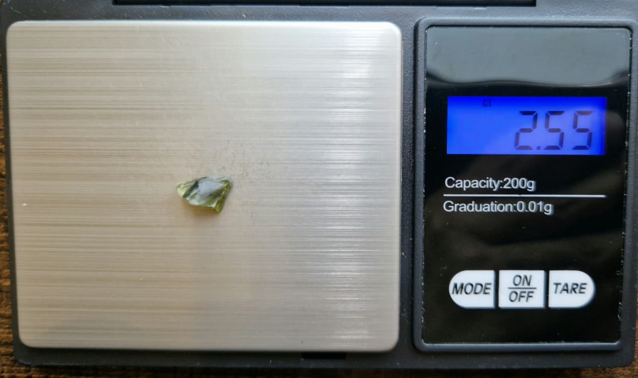2.55 Ct. Mint Green Sapphire Facet Rough from Nigeria