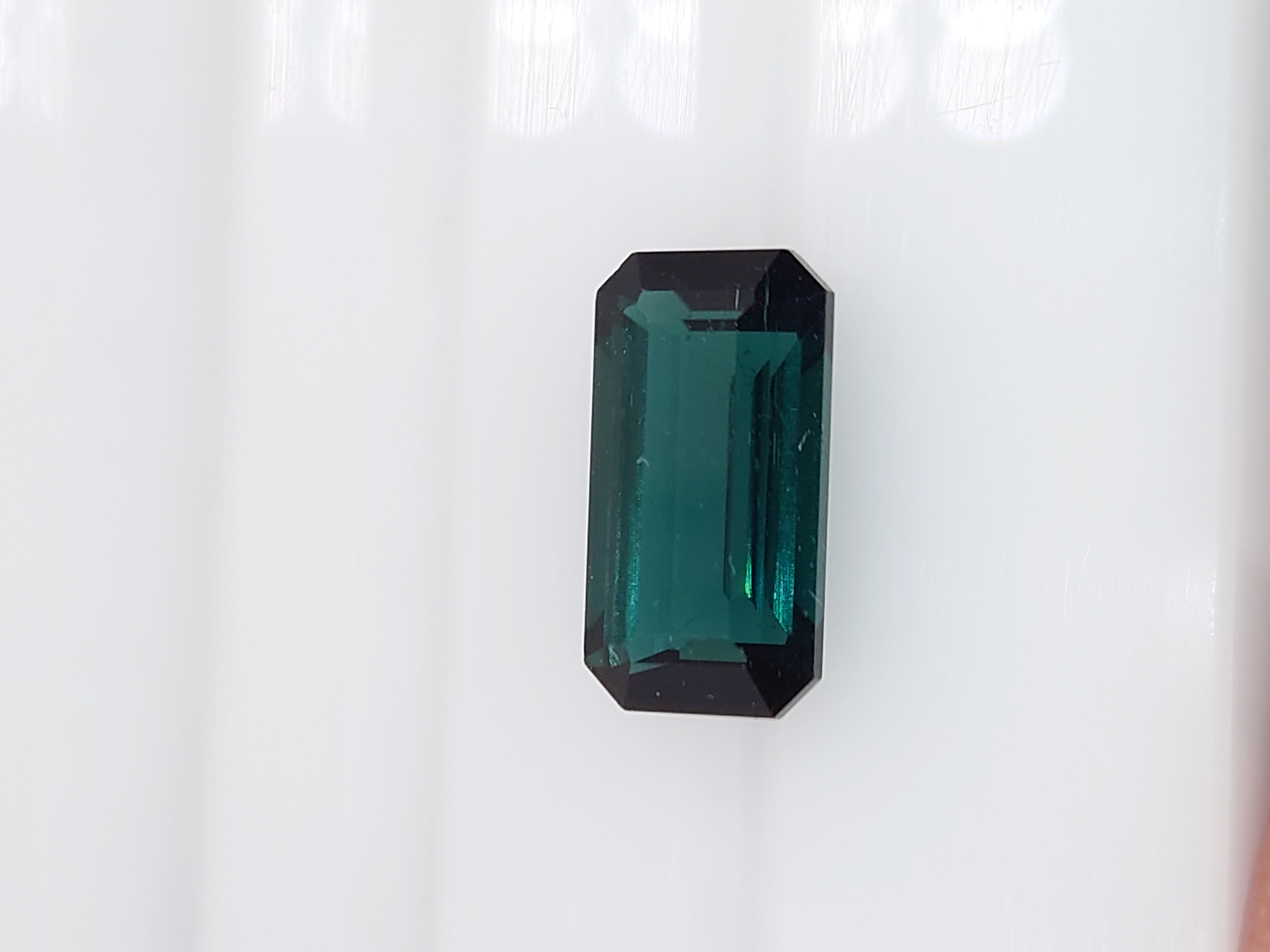 1.50 Ct Indicolite Tourmaline Emerald cut from Nigeria