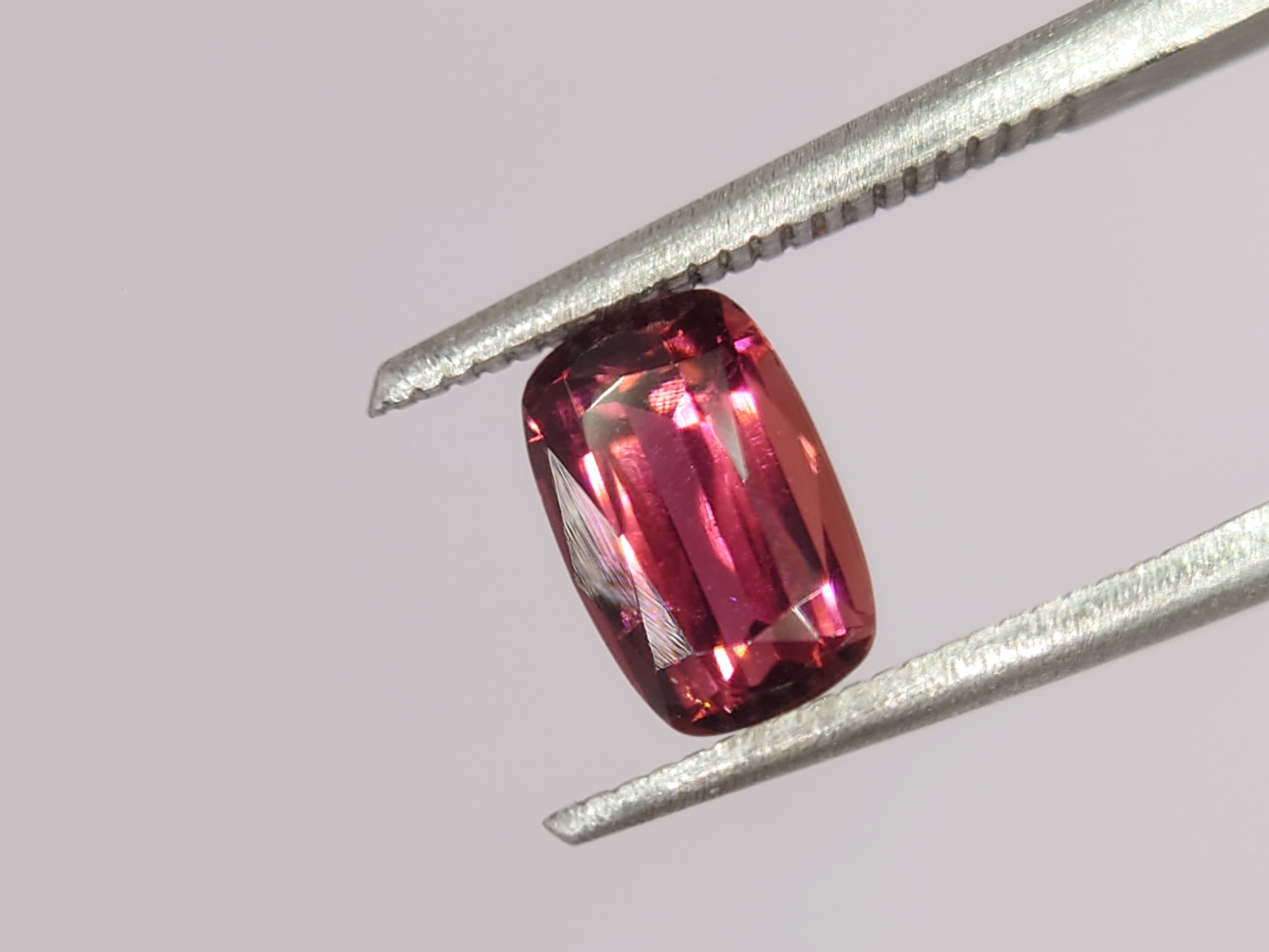 1.25 Ct Hot Pink Tourmaline in Cushion cut from Nigeria