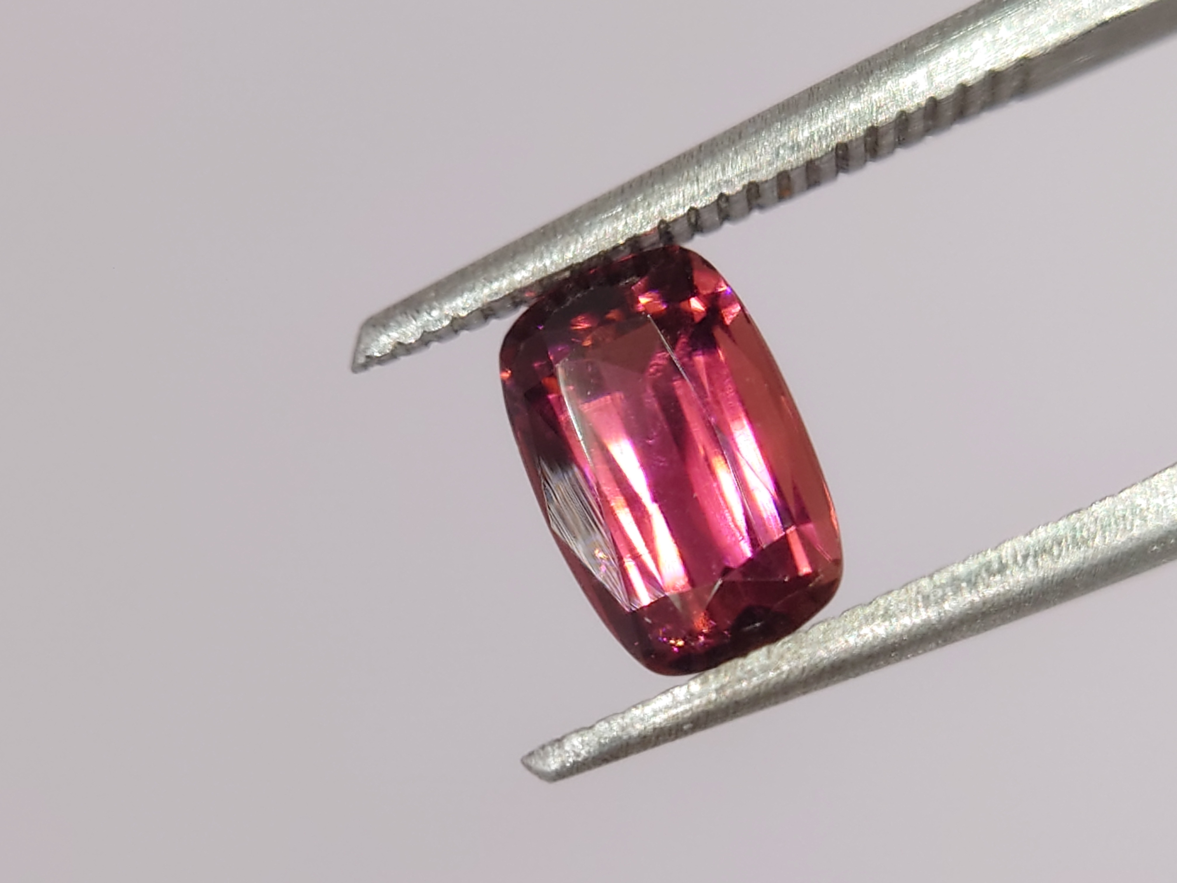 1.25 Ct Hot Pink Tourmaline in Cushion cut from Nigeria