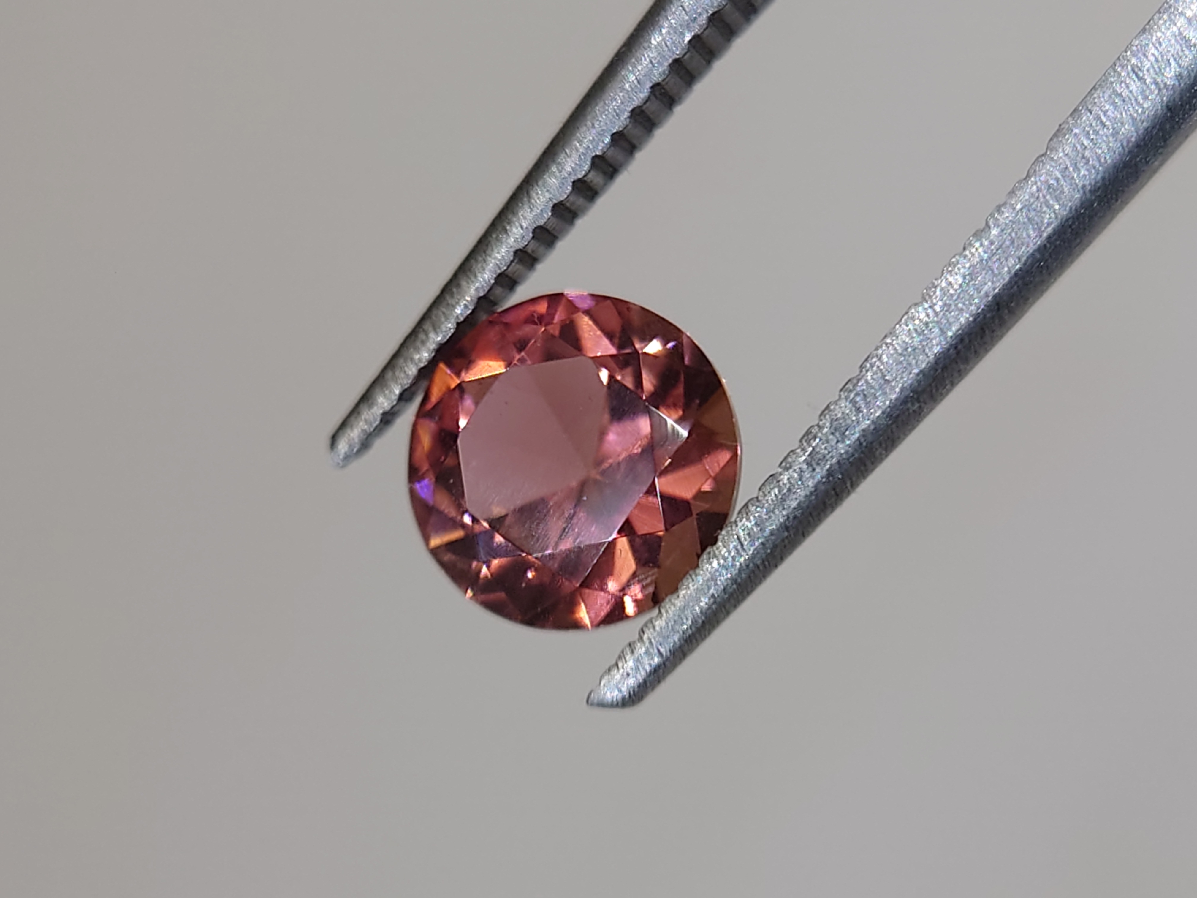 1.10 Ct. Peach pink Tourmaline in Round cut form Nigeria
