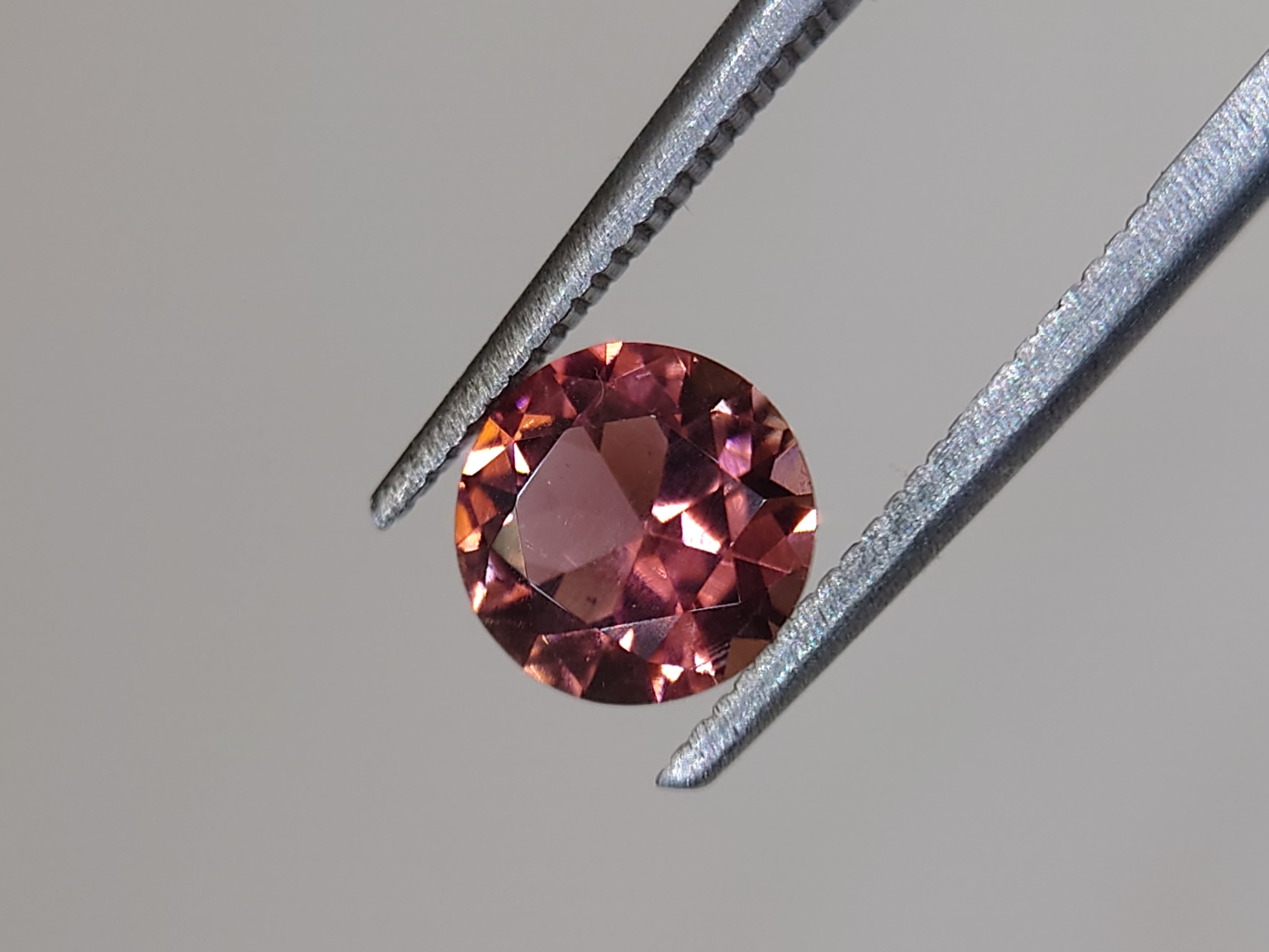 1.10 Ct. Peach pink Tourmaline in Round cut form Nigeria