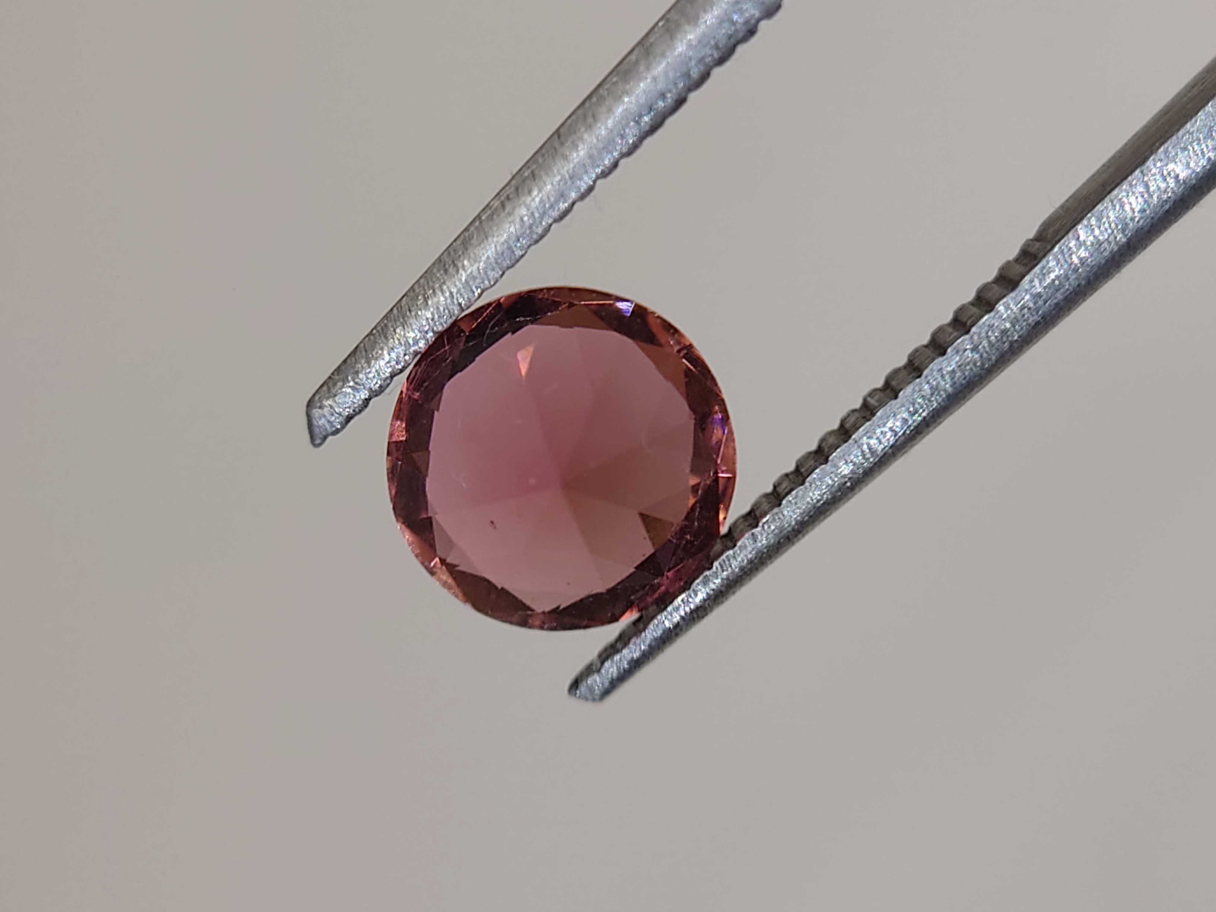 1.10 Ct. Peach pink Tourmaline in Round cut form Nigeria