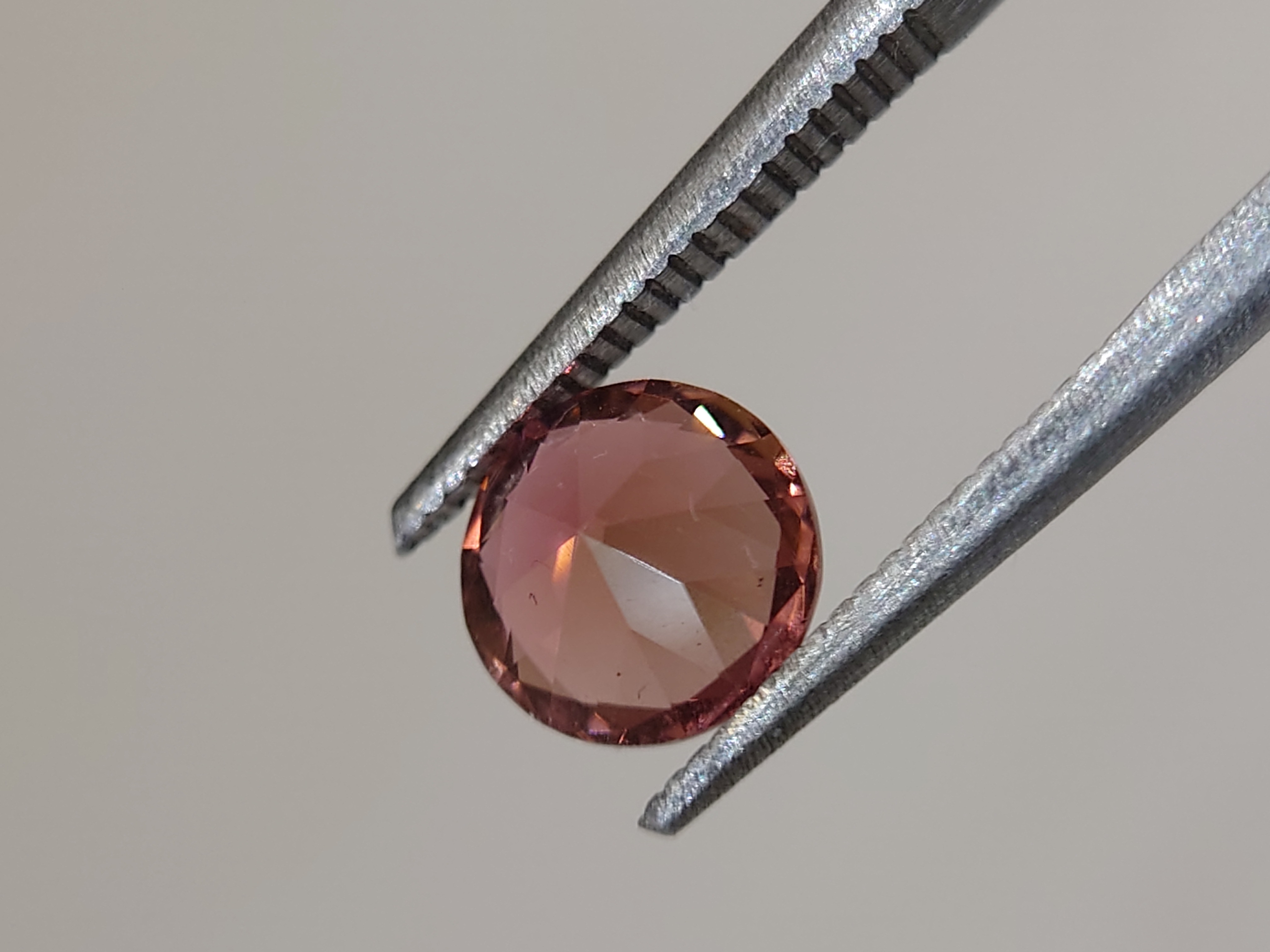 1.10 Ct. Peach pink Tourmaline in Round cut form Nigeria