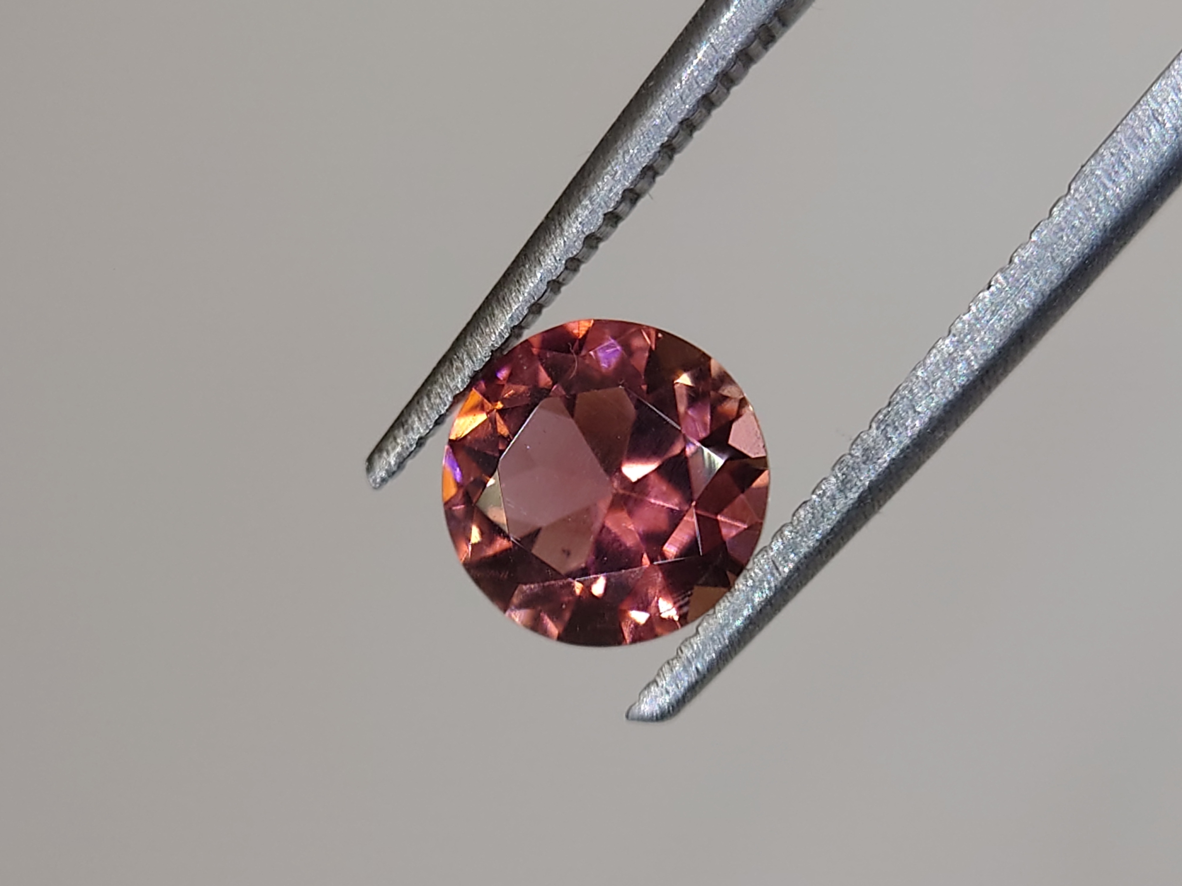 1.10 Ct. Peach pink Tourmaline in Round cut form Nigeria