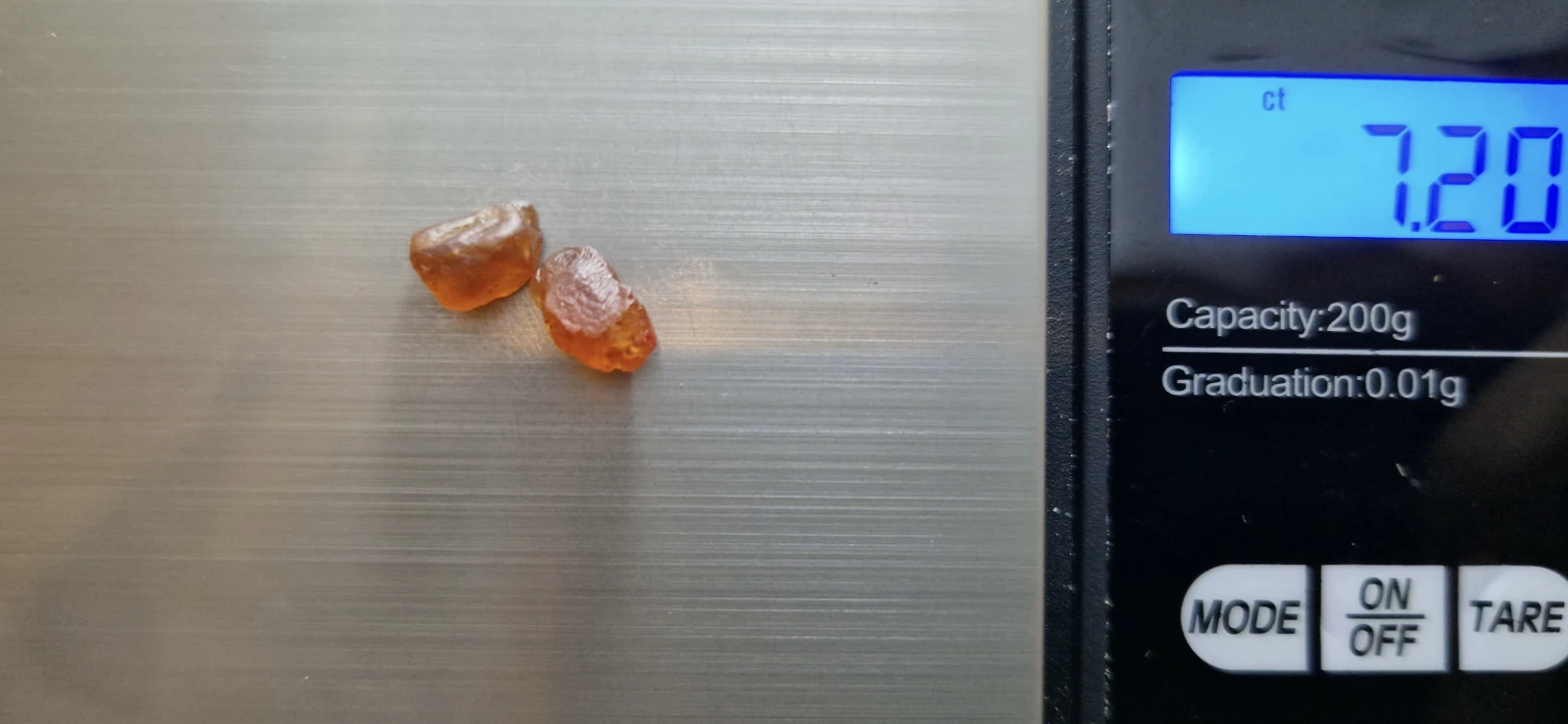 7.2ct Rare Natural Fanta Spessartite Garnet Pair from Nigeria