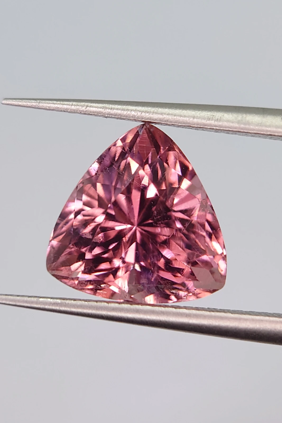 4.15ct Trillion Cut Natural Pink Tourmaline from Afghanistan