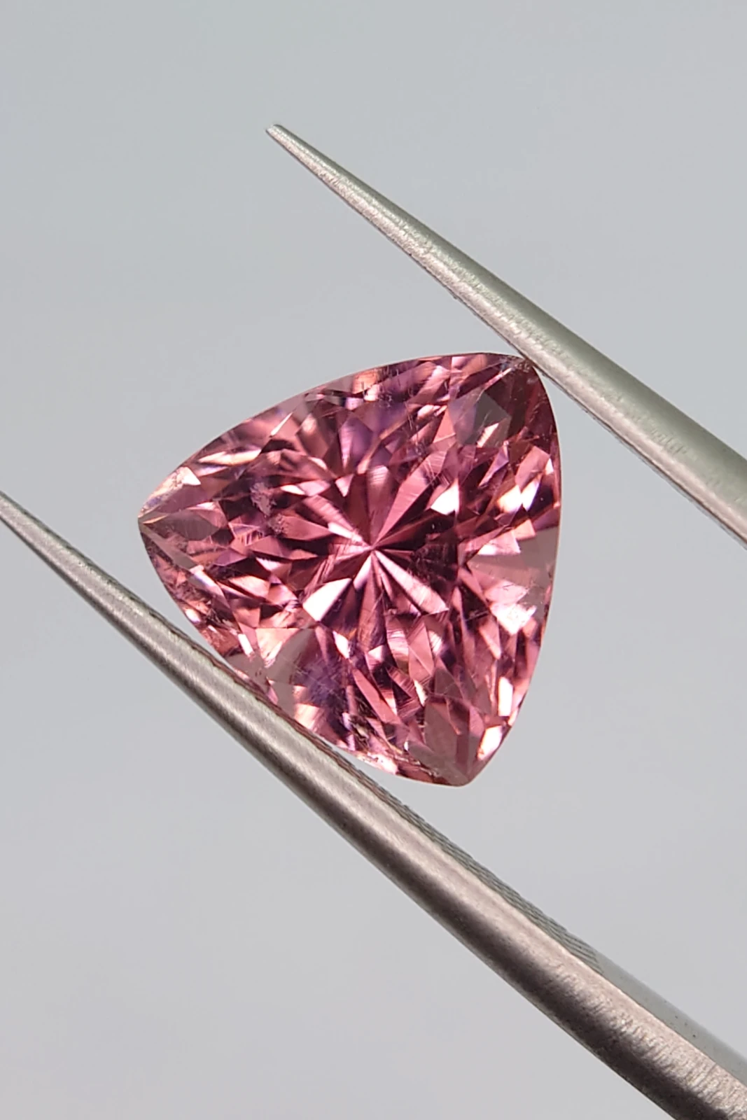 4.15ct Trillion Cut Natural Pink Tourmaline from Afghanistan