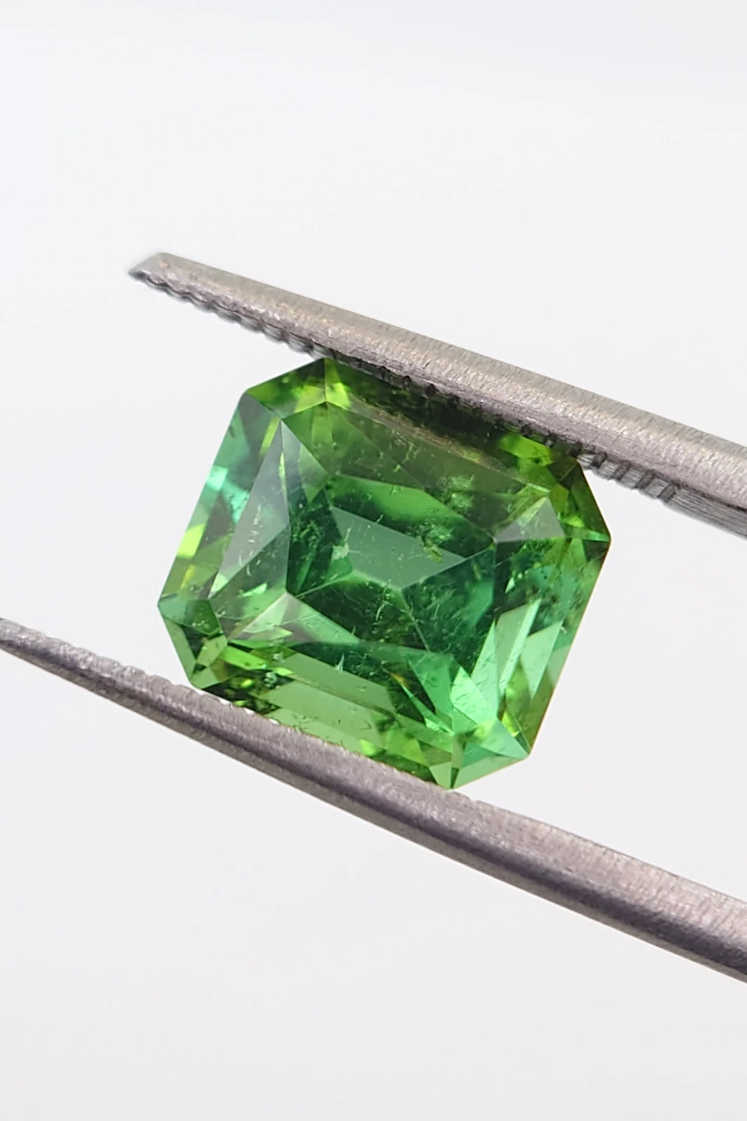 3.87ct Natural Green Tourmaline Modified Octagon Cut Loose Gemstone from Afghanistan