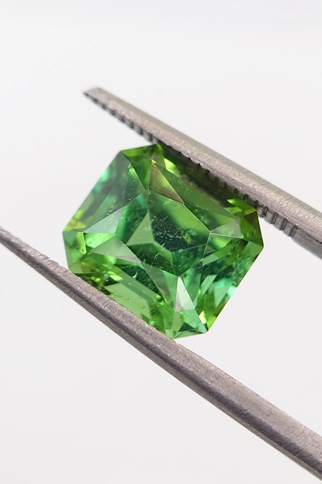 3.87ct Natural Green Tourmaline Modified Octagon Cut Loose Gemstone from Afghanistan