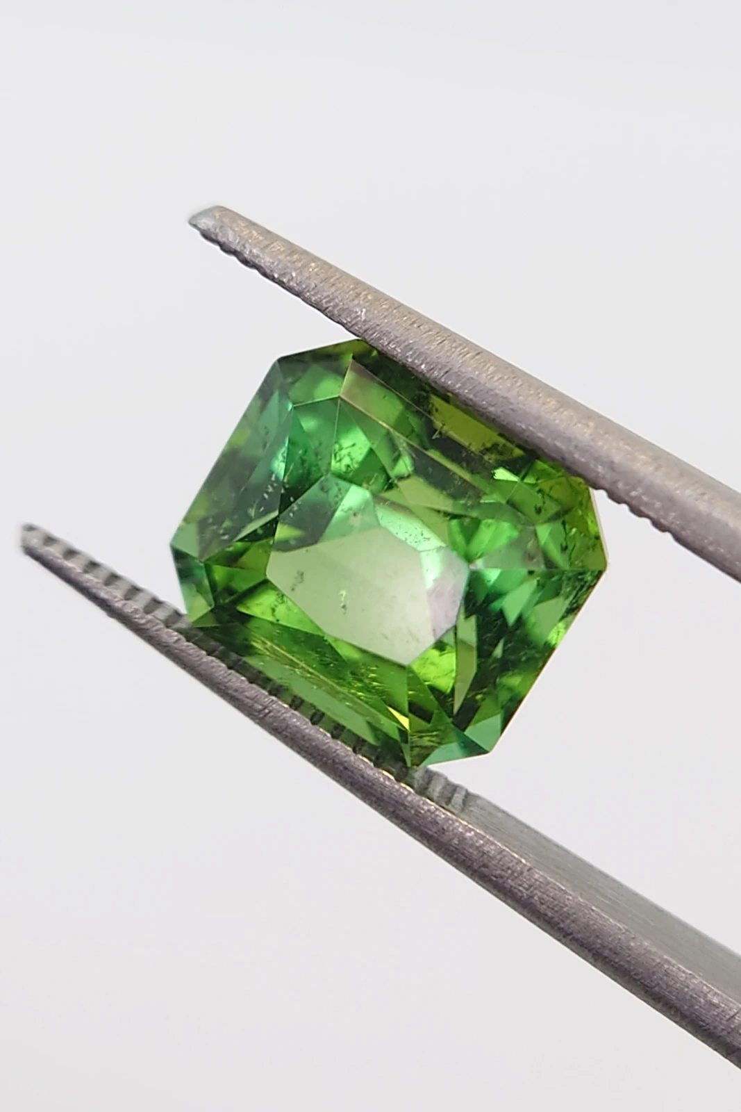 3.87ct Natural Green Tourmaline Modified Octagon Cut Loose Gemstone from Afghanistan