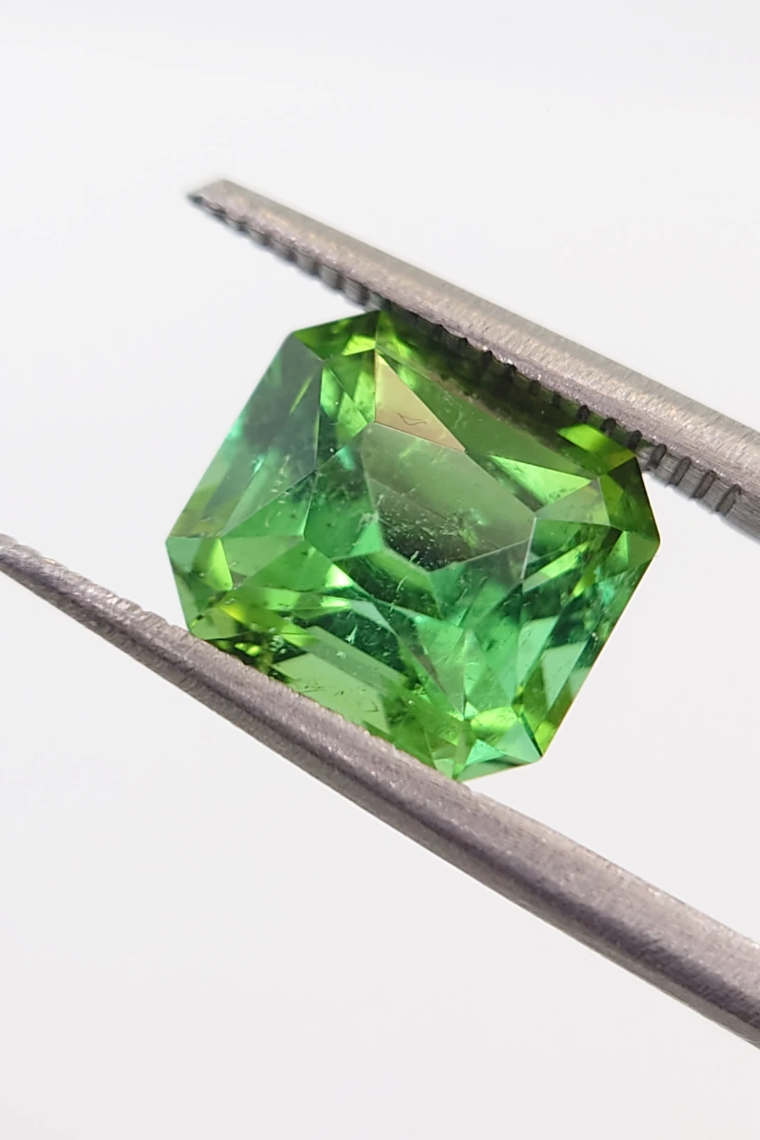3.87ct Natural Green Tourmaline Modified Octagon Cut Loose Gemstone from Afghanistan