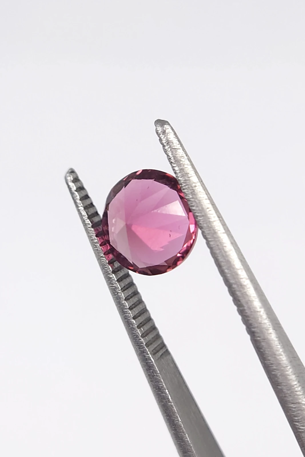0.88ct Natural Round Brilliant Cut Rubellite from Afghanistan
