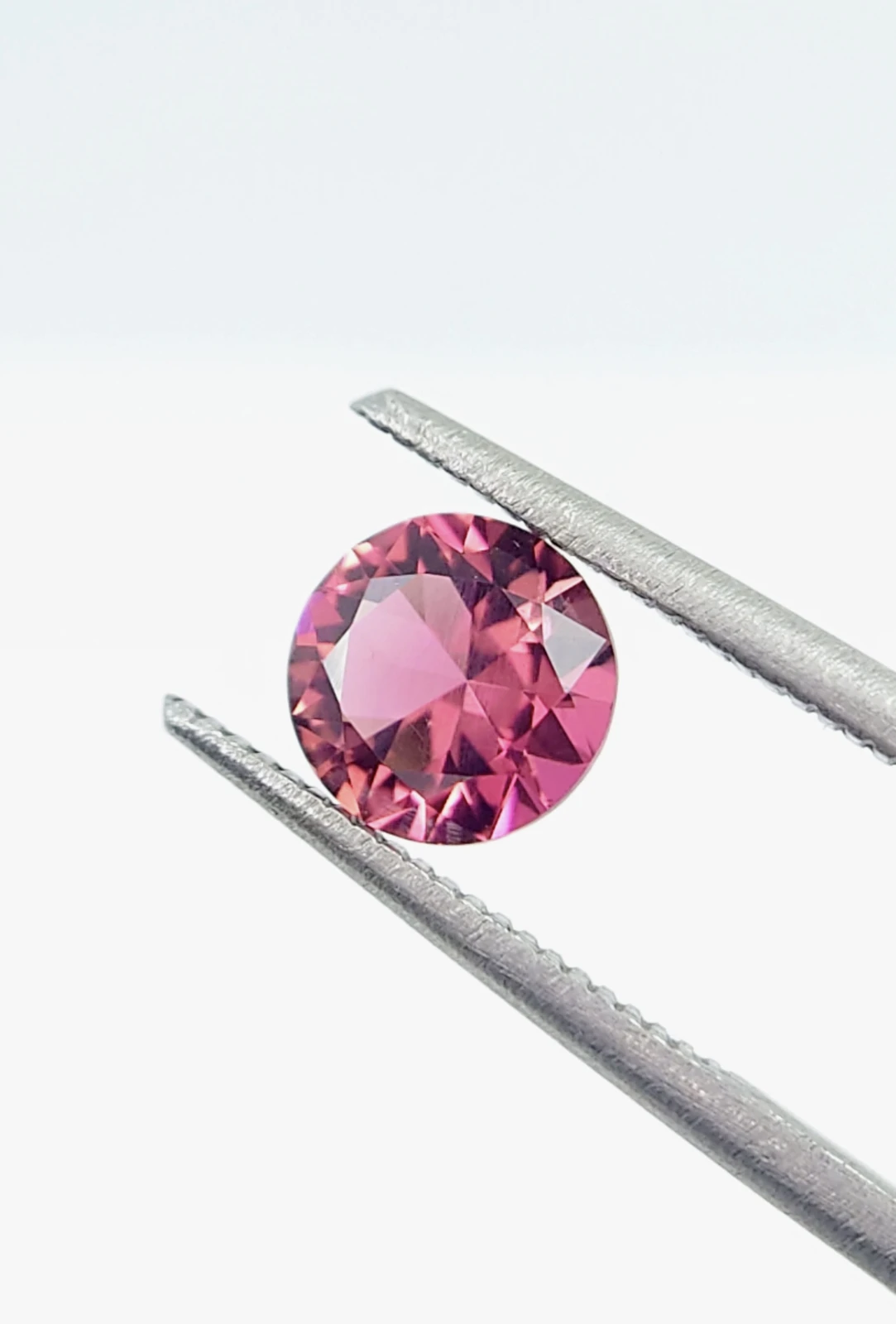 0.88ct Natural Round Brilliant Cut Rubellite from Afghanistan