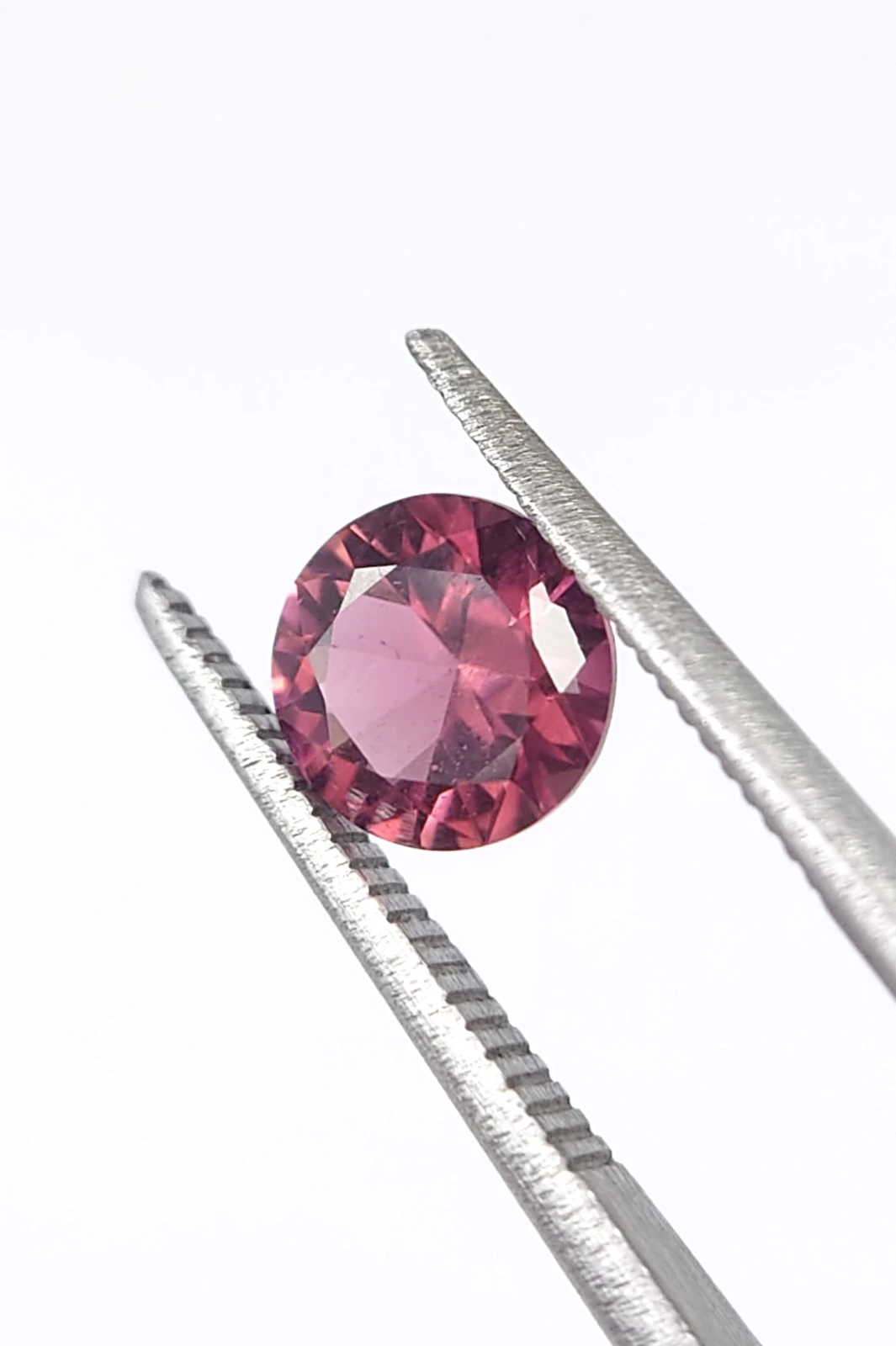 0.88ct Natural Round Brilliant Cut Rubellite from Afghanistan