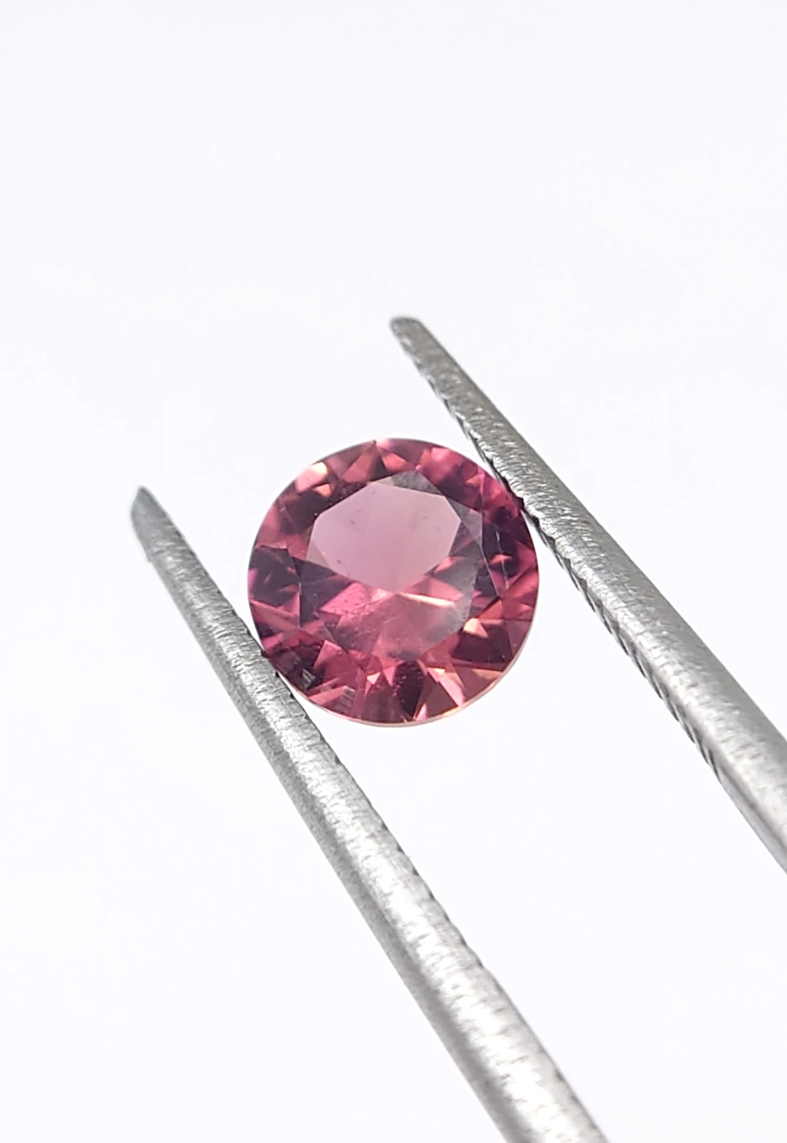 0.88ct Natural Round Brilliant Cut Rubellite from Afghanistan