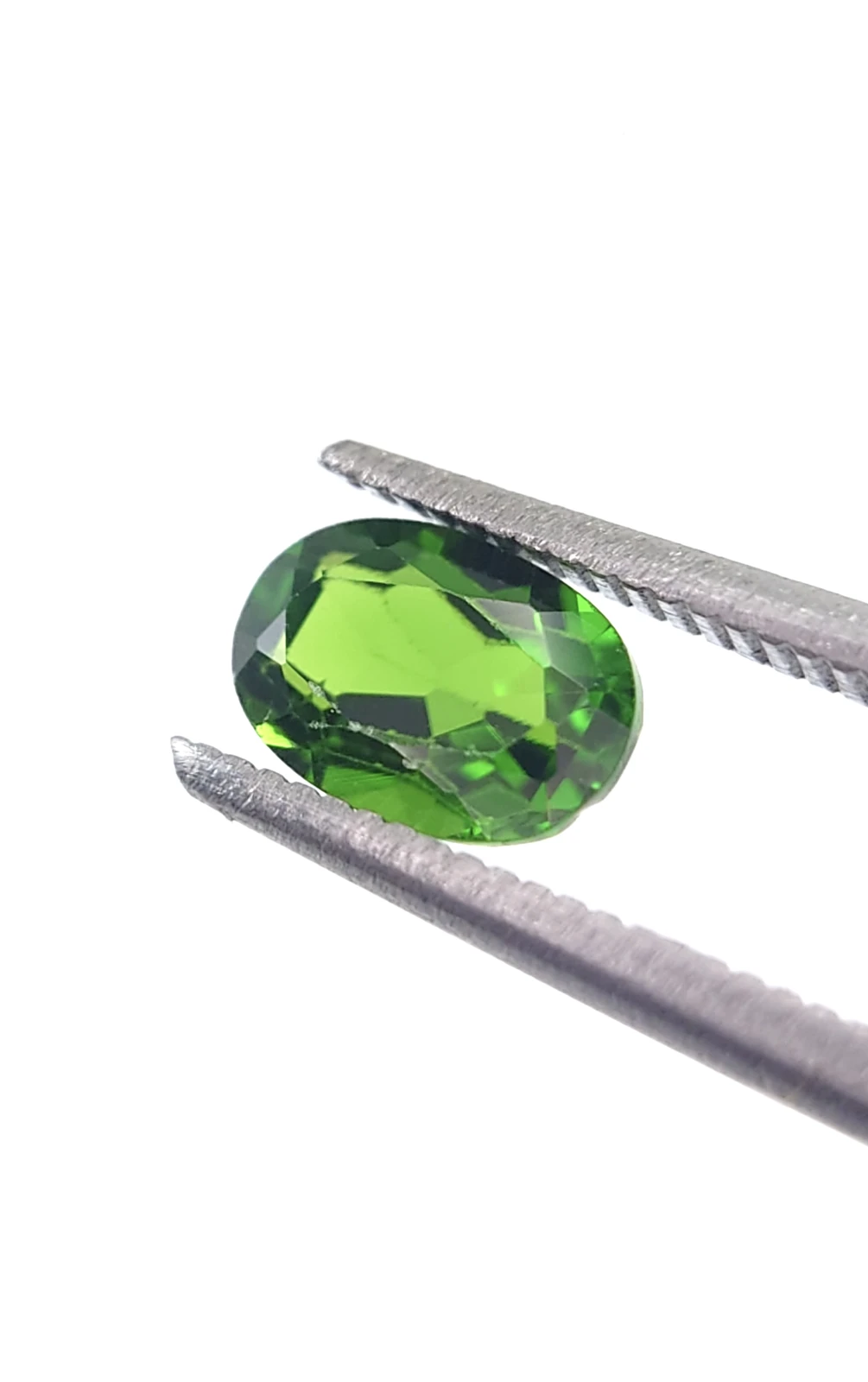 0.8ct Natural Green Oval Cut Chrome Diopside from Pakistan