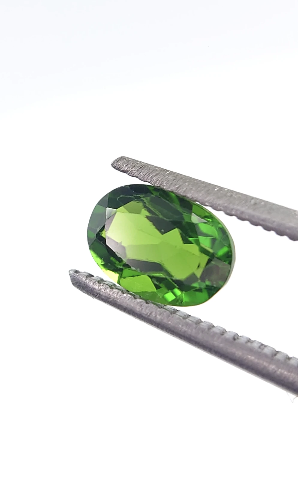 0.8ct Natural Green Oval Cut Chrome Diopside from Pakistan