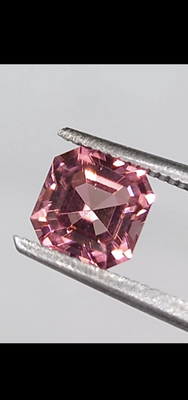 1.35ct Asscher cut Pink Tourmaline from Nigeria