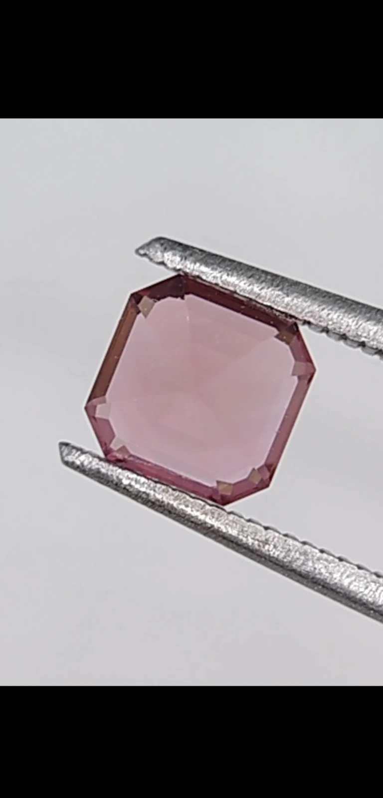1.35ct Asscher cut Pink Tourmaline from Nigeria