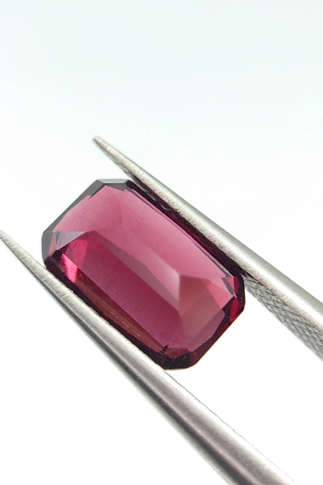 2.6ct Natural Rhodolite Garnet in Emerald Cut from Tanzania