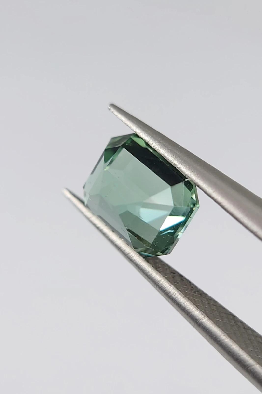 1.5ct Seafoam Green Emerald Cut Tourmaline from Afghanistan